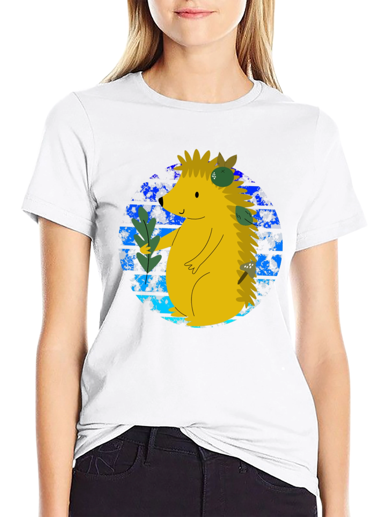 Cute Hedgehog Graphic Tee