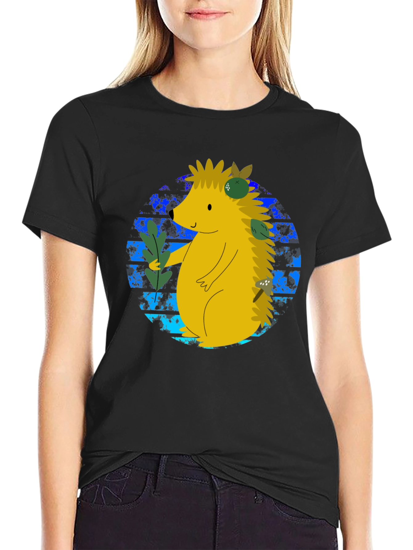 Cute Hedgehog Graphic Tee