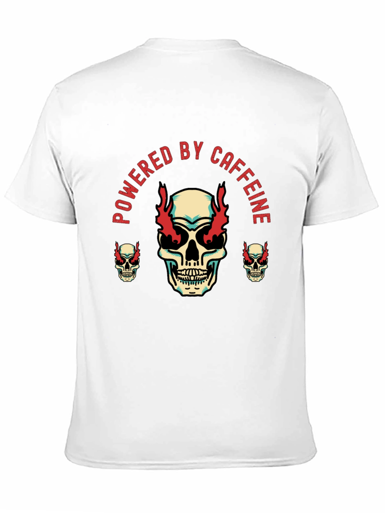 Powered by Caffeine Skull Graphic Tee