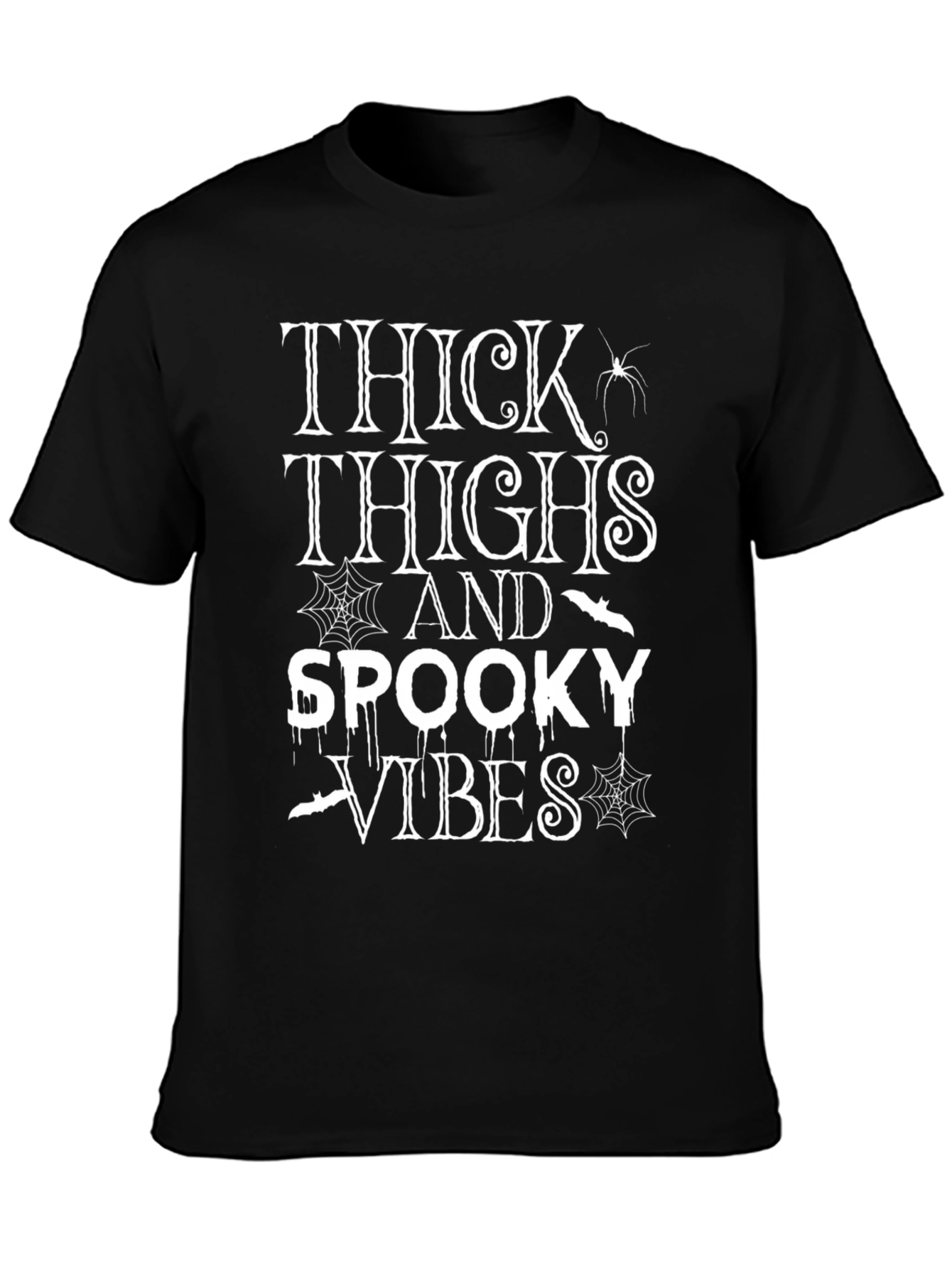 Thick Thighs and Spooky Vibes Halloween T-Shirt