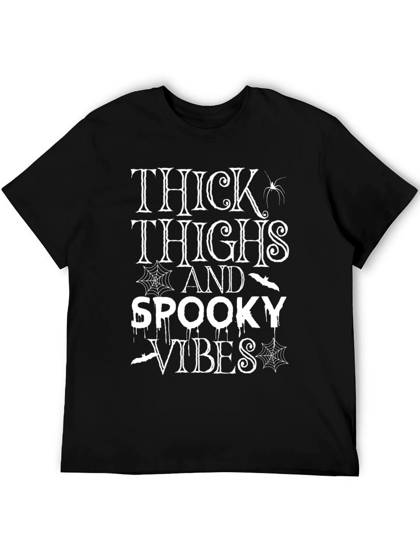 Thick Thighs and Spooky Vibes Halloween T-Shirt