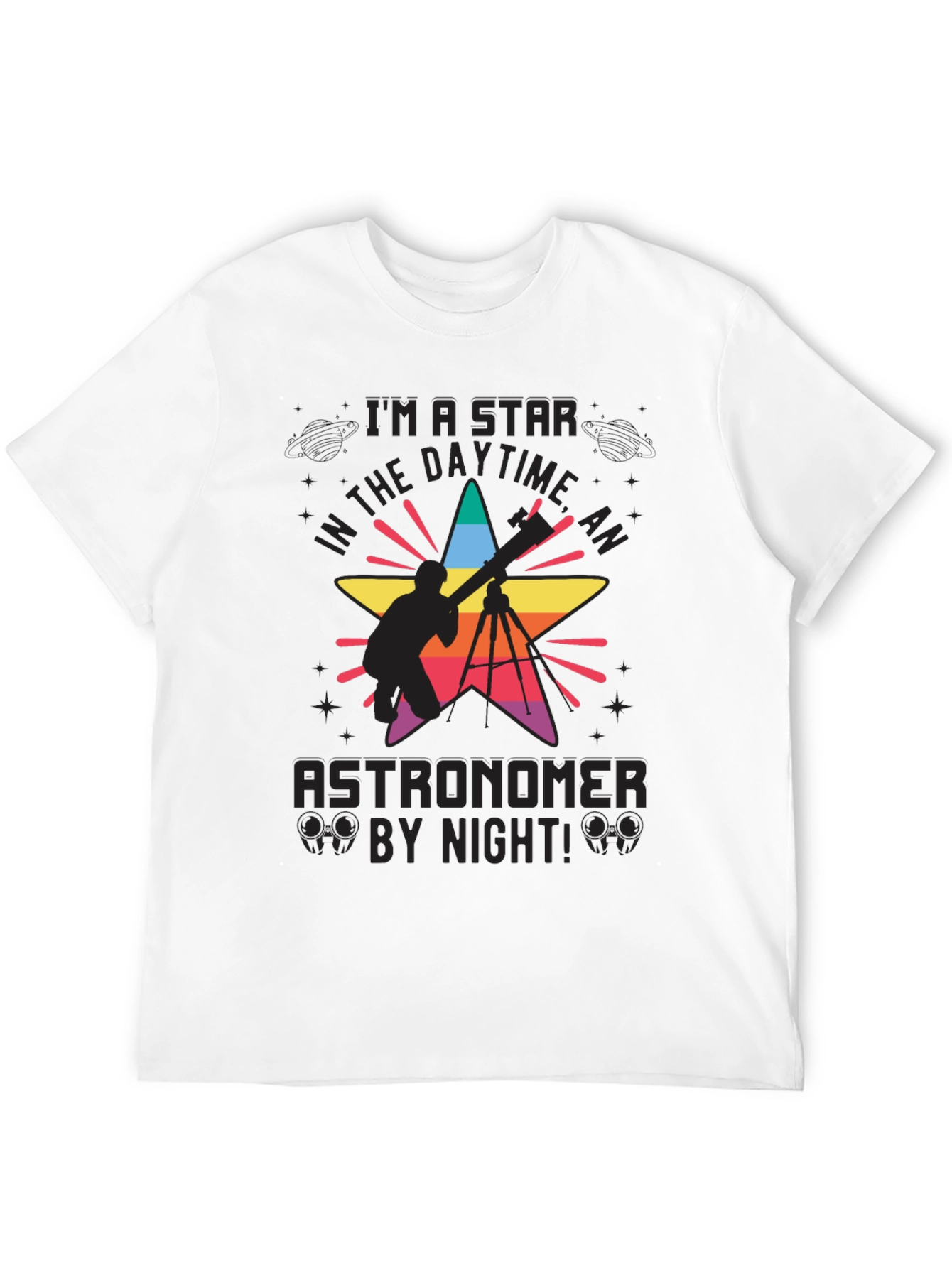 Im a Star Astronomer Black T-Shirt