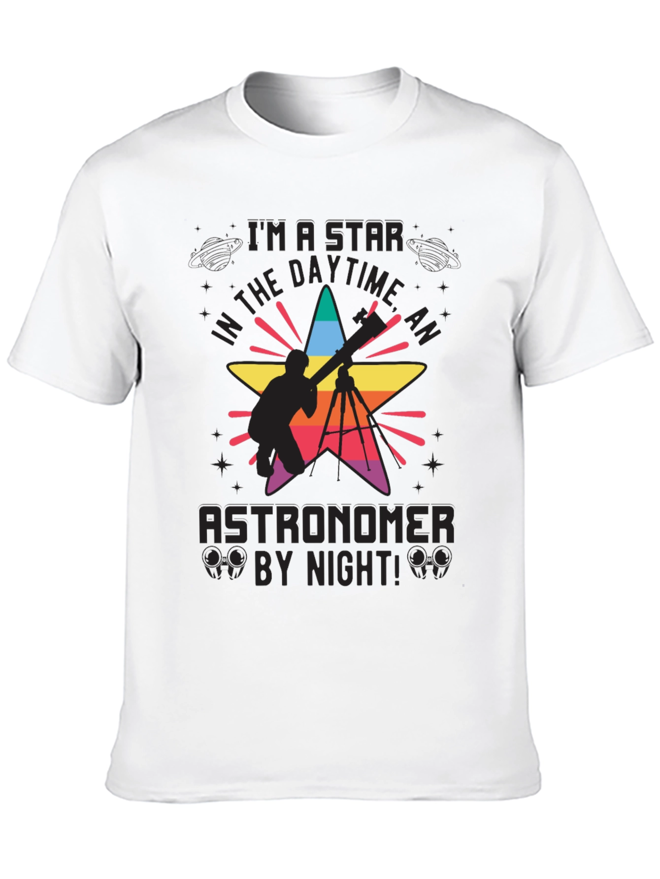 Im a Star Astronomer Black T-Shirt