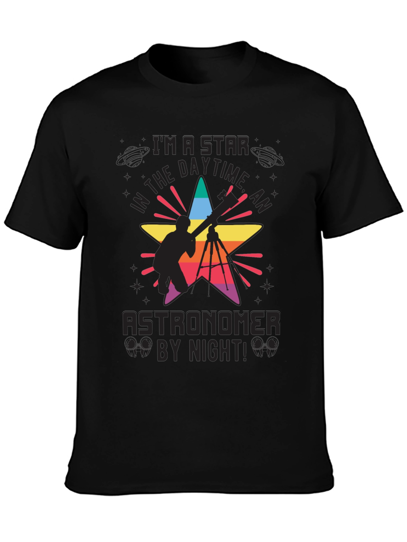 Im a Star Astronomer Black T-Shirt
