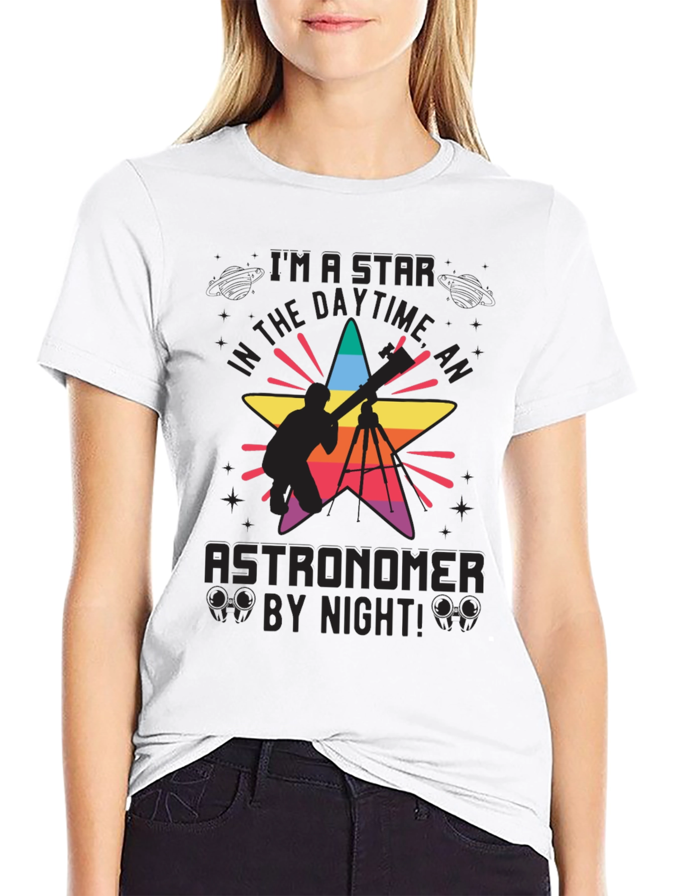 Im a Star Astronomer Black T-Shirt