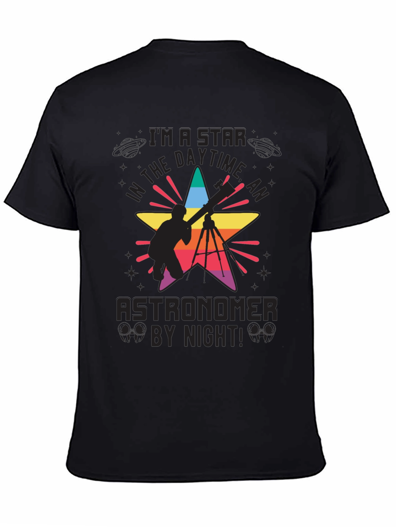 Im a Star Astronomer Black T-Shirt
