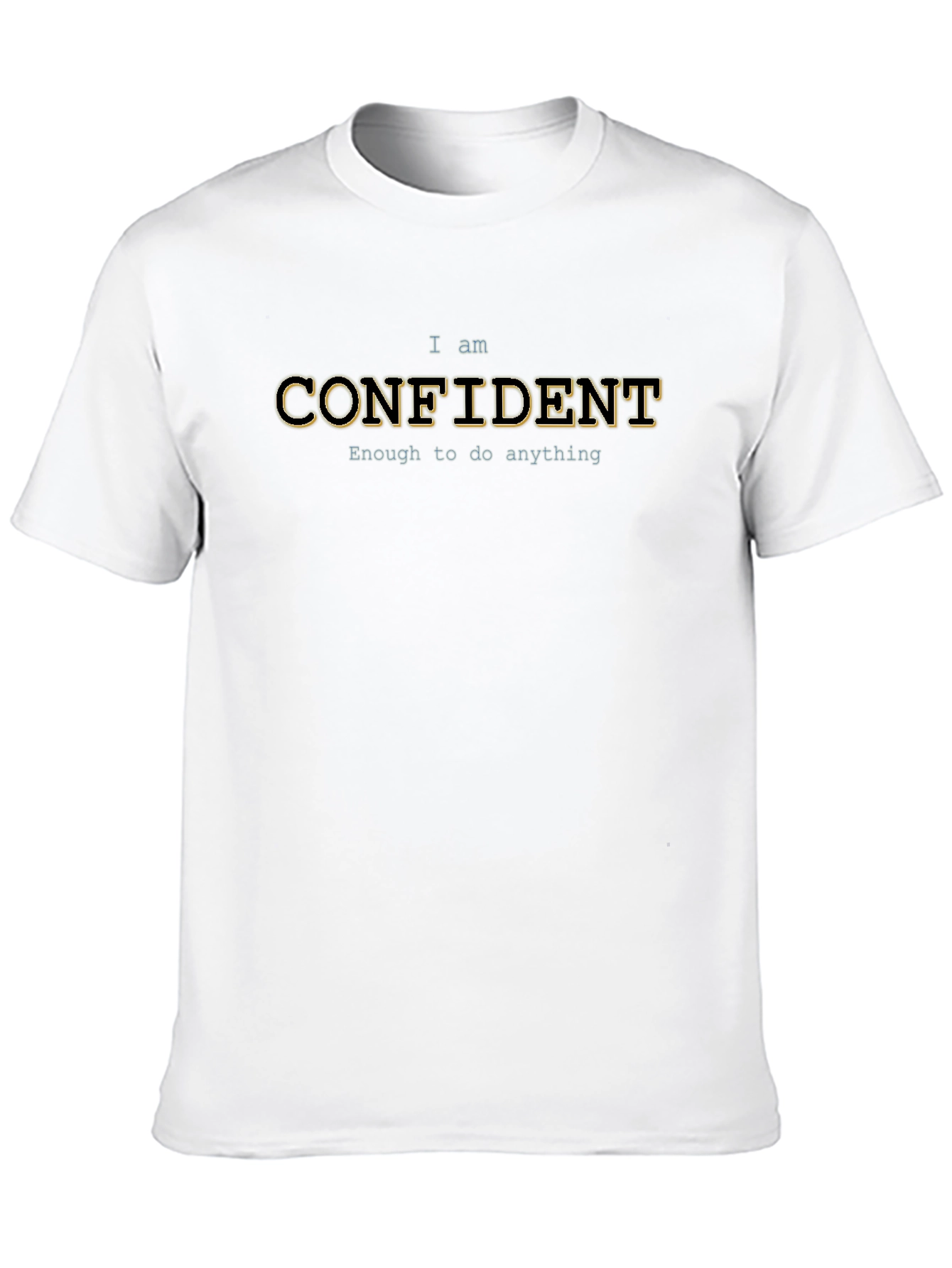 Confident Graphic Tee - Black Cotton Blend