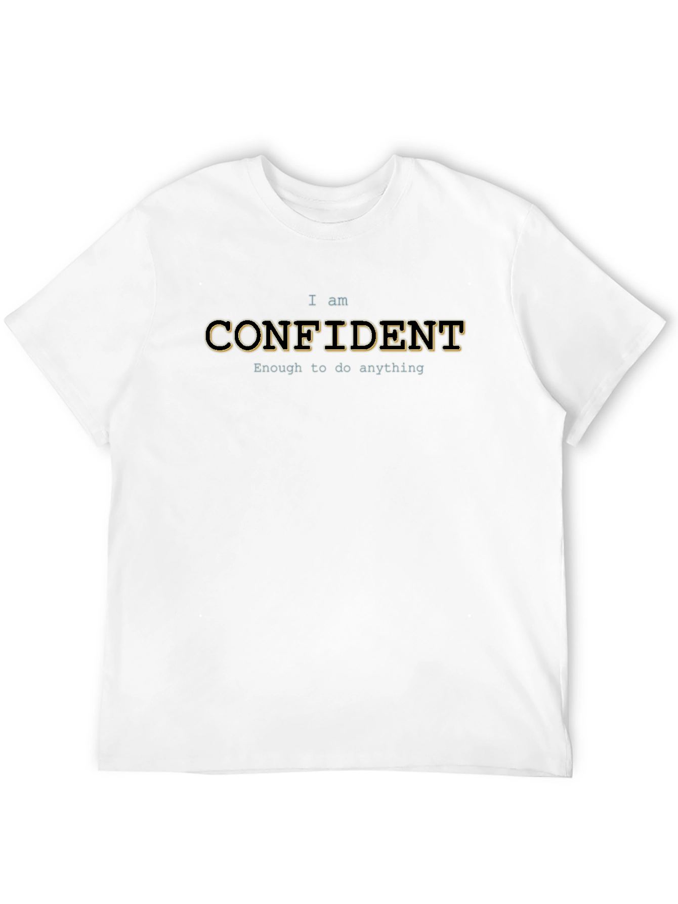 Confident Graphic Tee - Black Cotton Blend