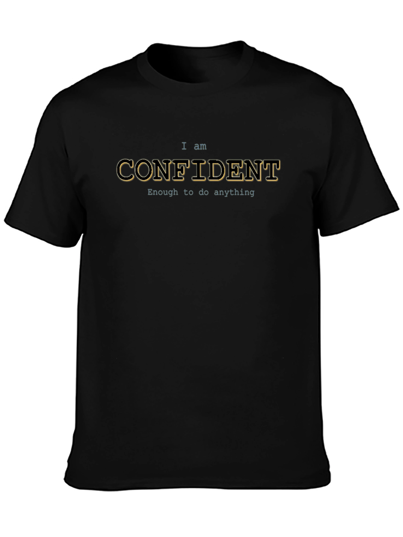 Confident Graphic Tee - Black Cotton Blend