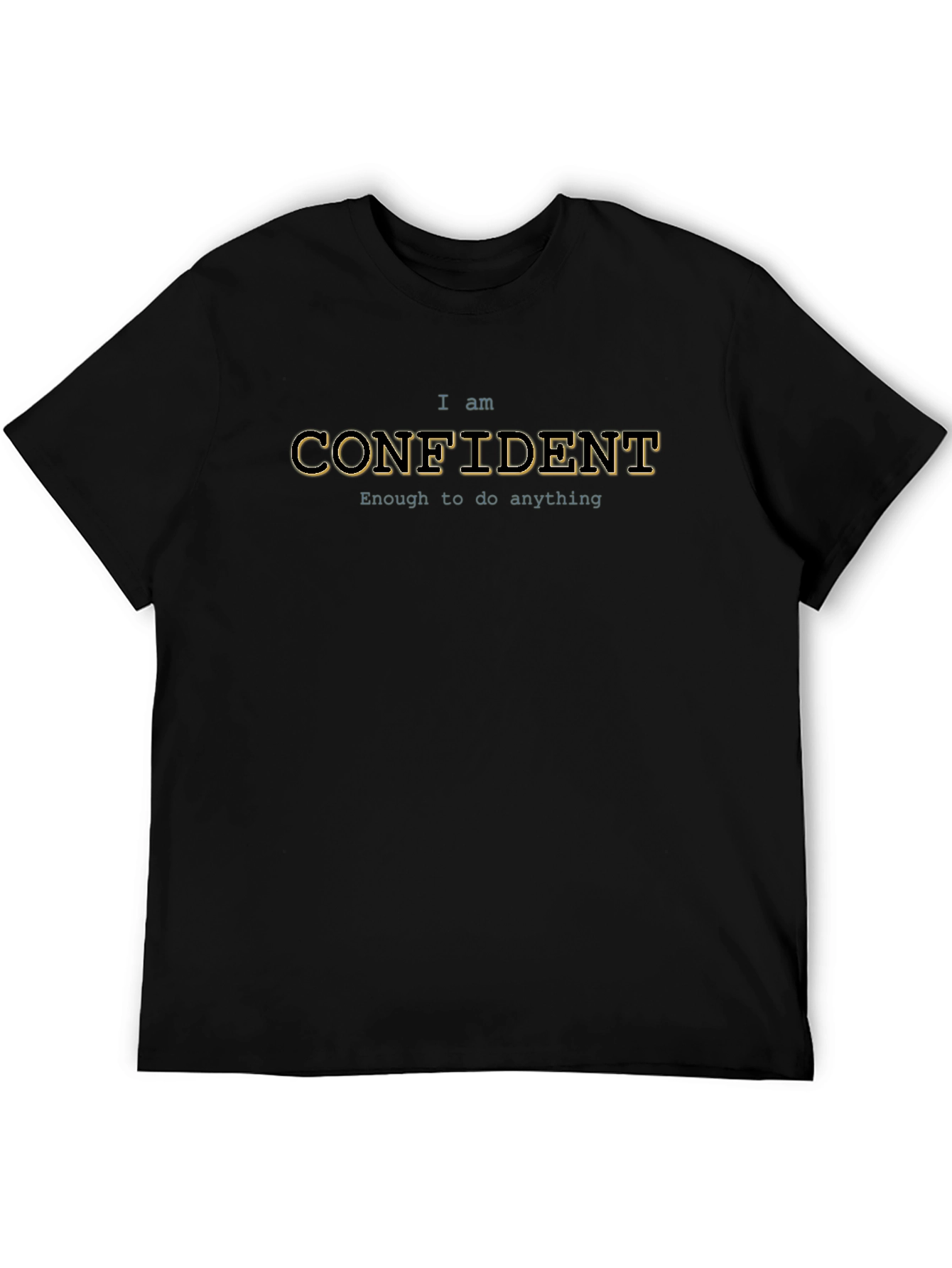 Confident Graphic Tee - Black Cotton Blend