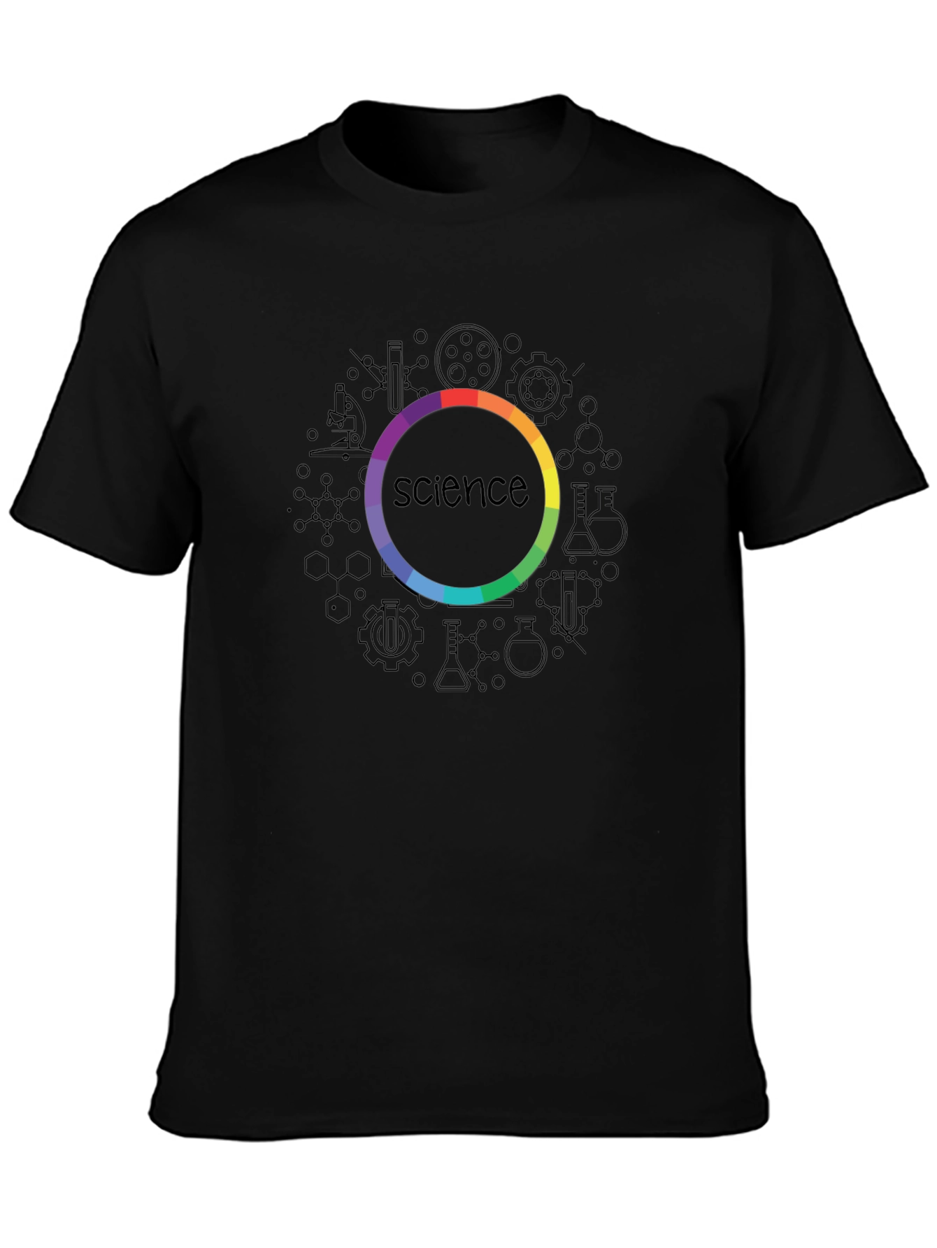 Science Rainbow Circle Graphic T-Shirt
