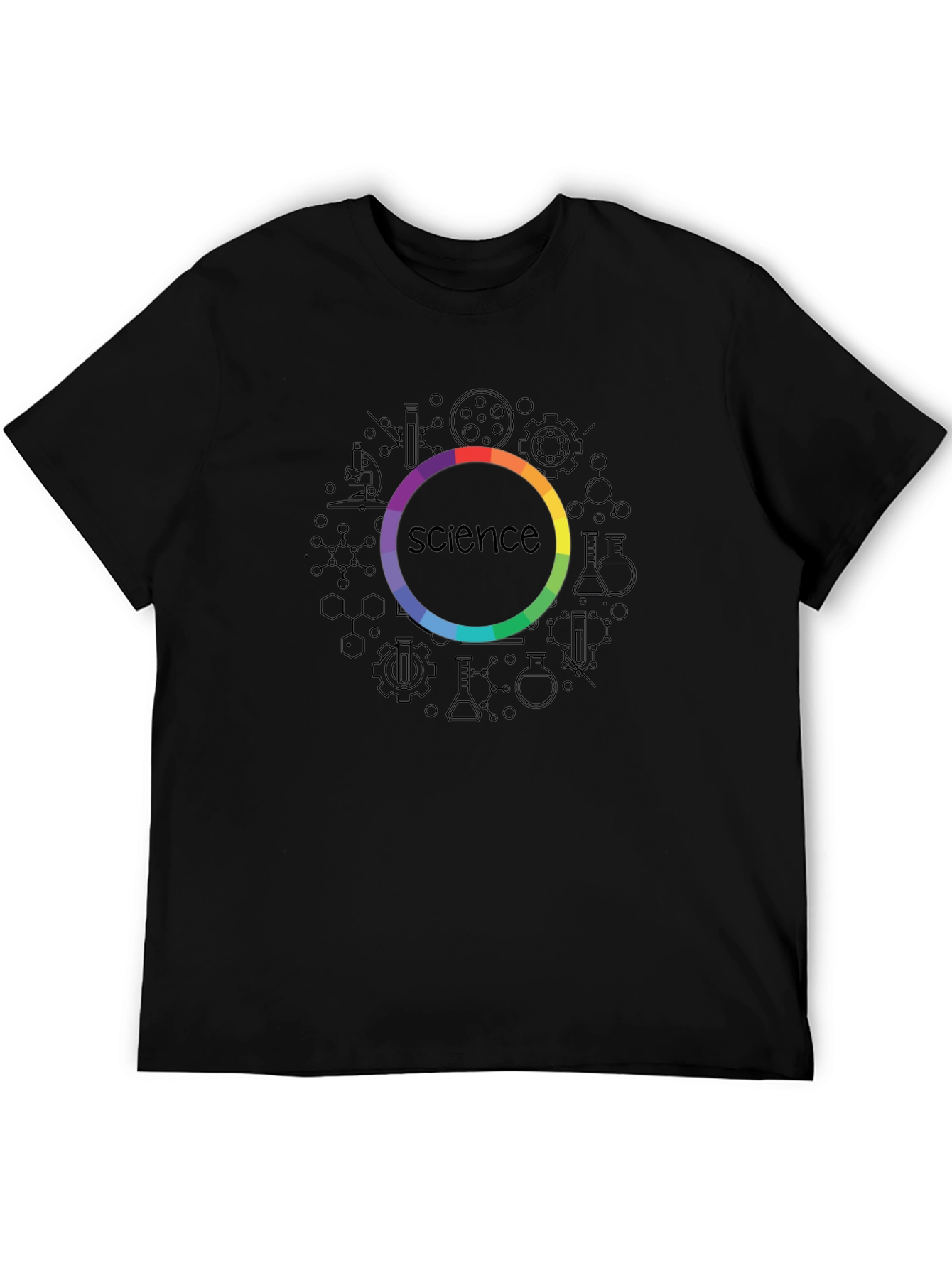 Science Rainbow Circle Graphic T-Shirt