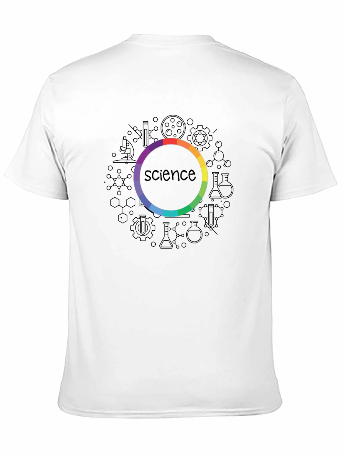 Science Rainbow Circle Graphic T-Shirt