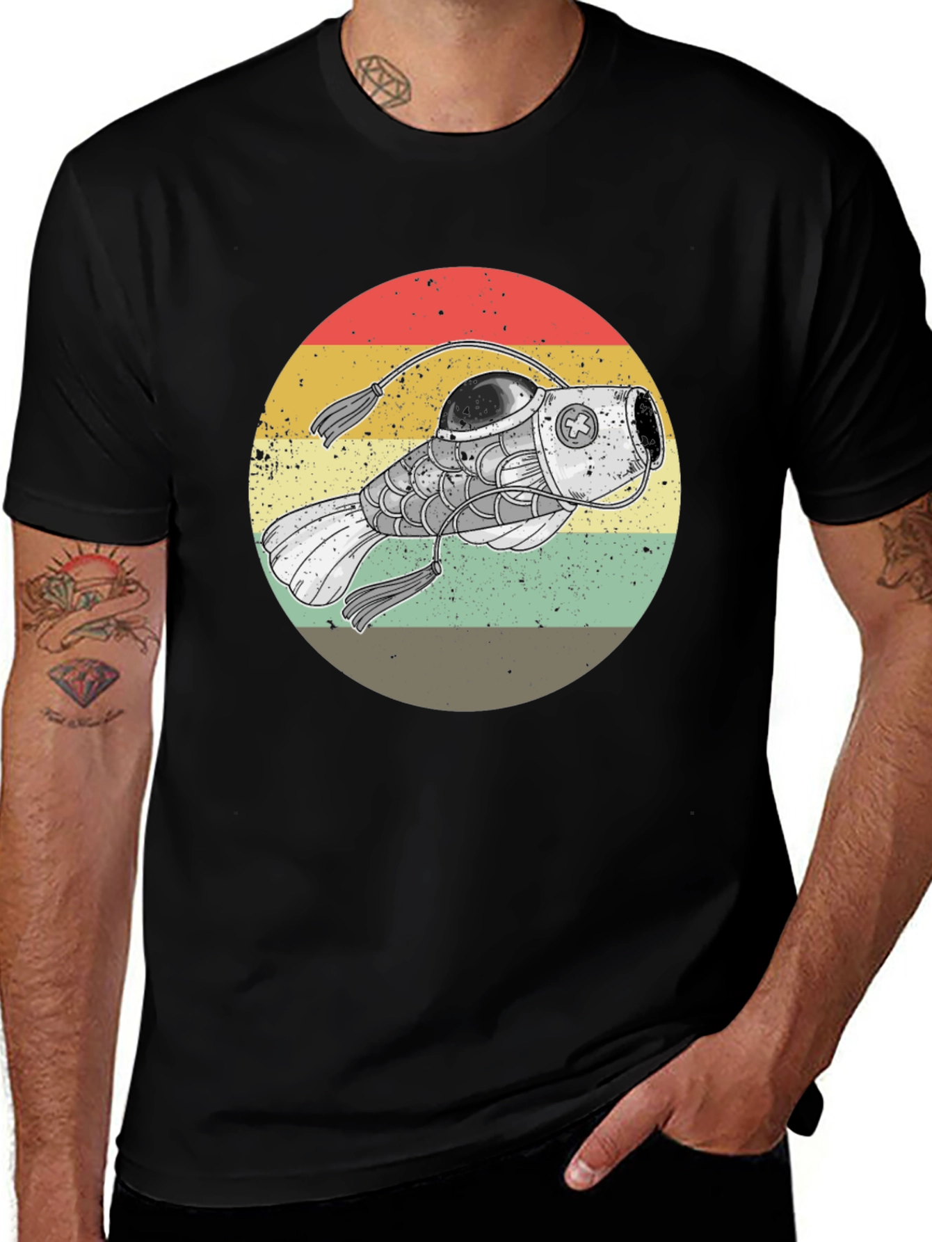 Steampunk Anglerfish Retro T-Shirt