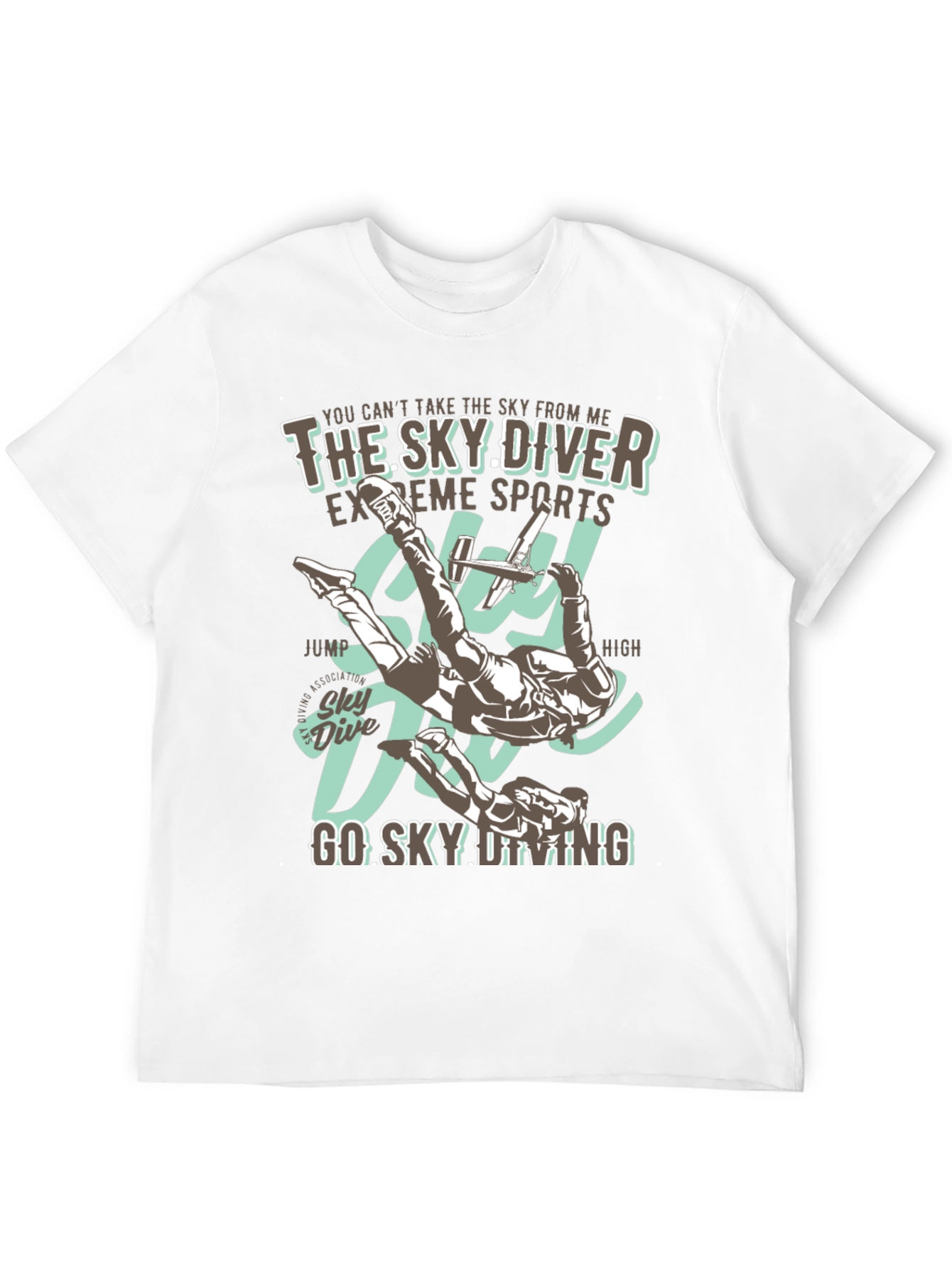 Sky Diving T-Shirt - Extreme Sports Graphic Tee