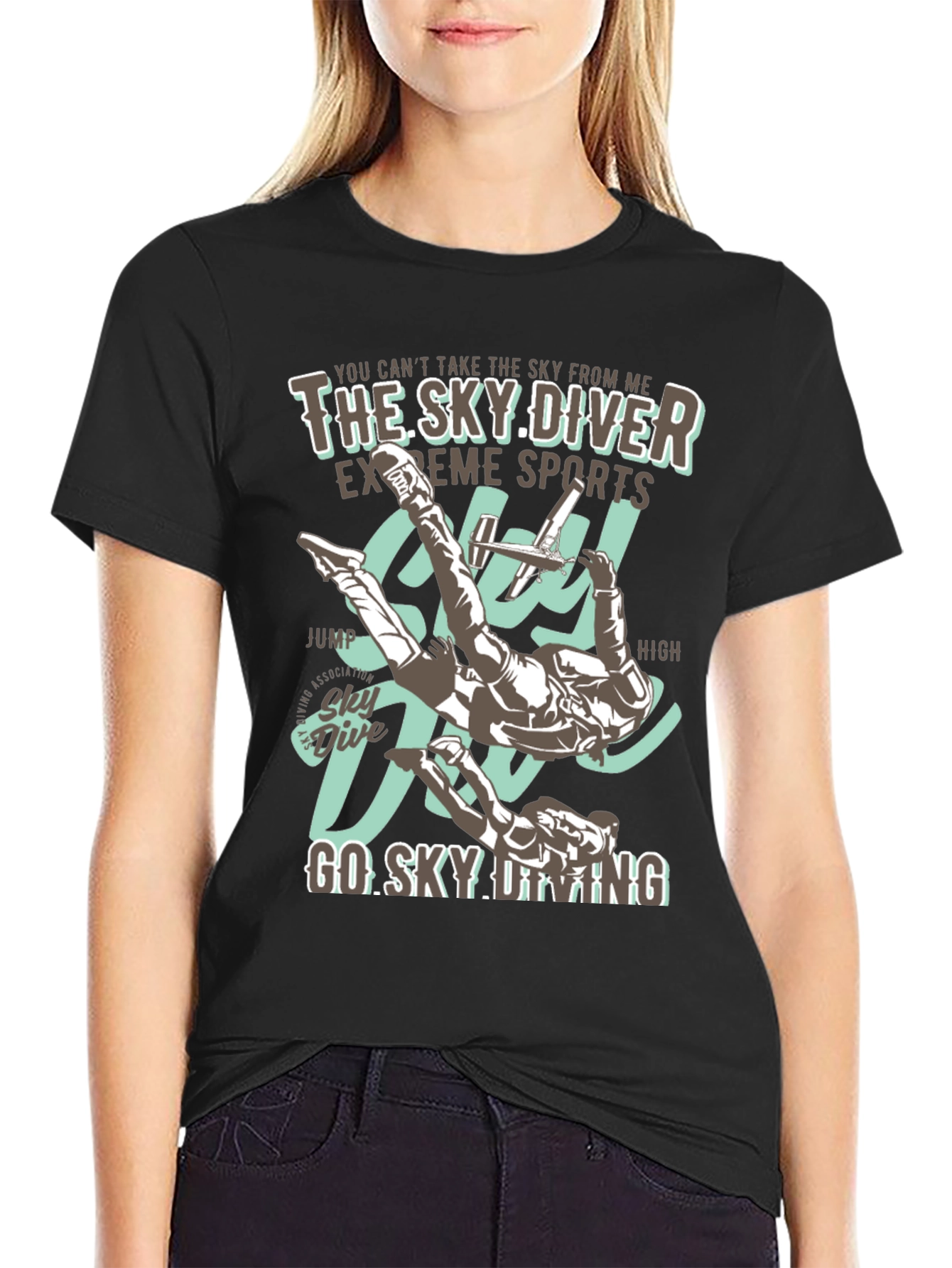 Sky Diving T-Shirt - Extreme Sports Graphic Tee