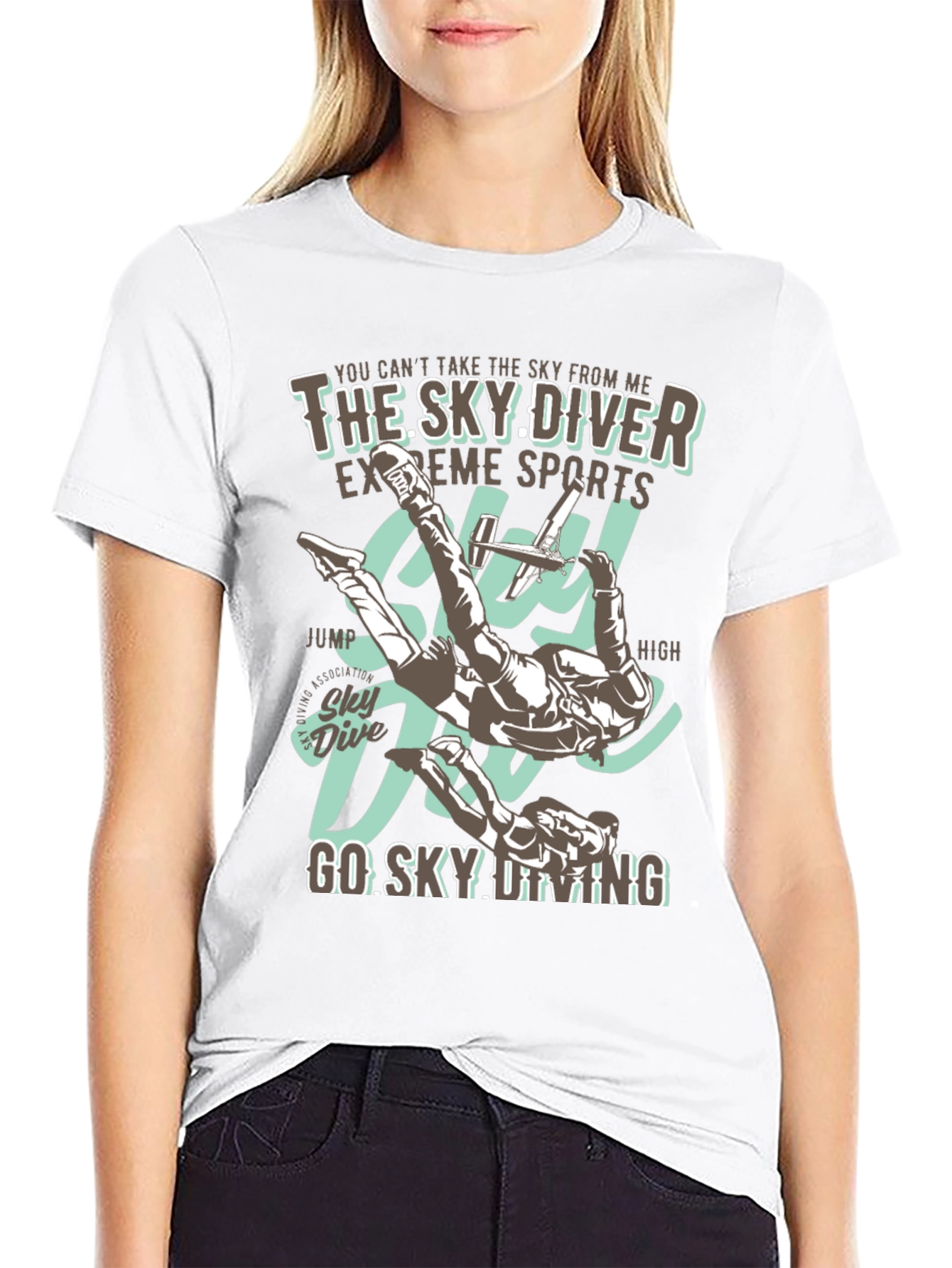 Sky Diving T-Shirt - Extreme Sports Graphic Tee