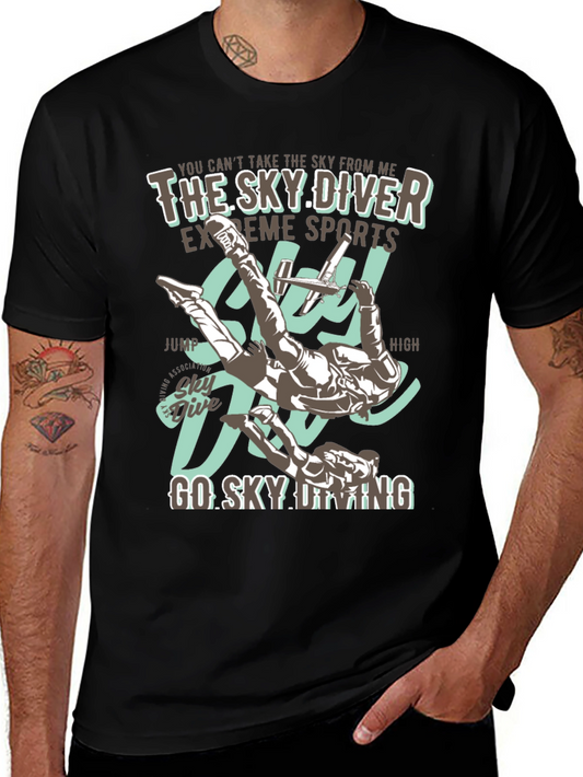 Sky Diving T-Shirt - Extreme Sports Graphic Tee