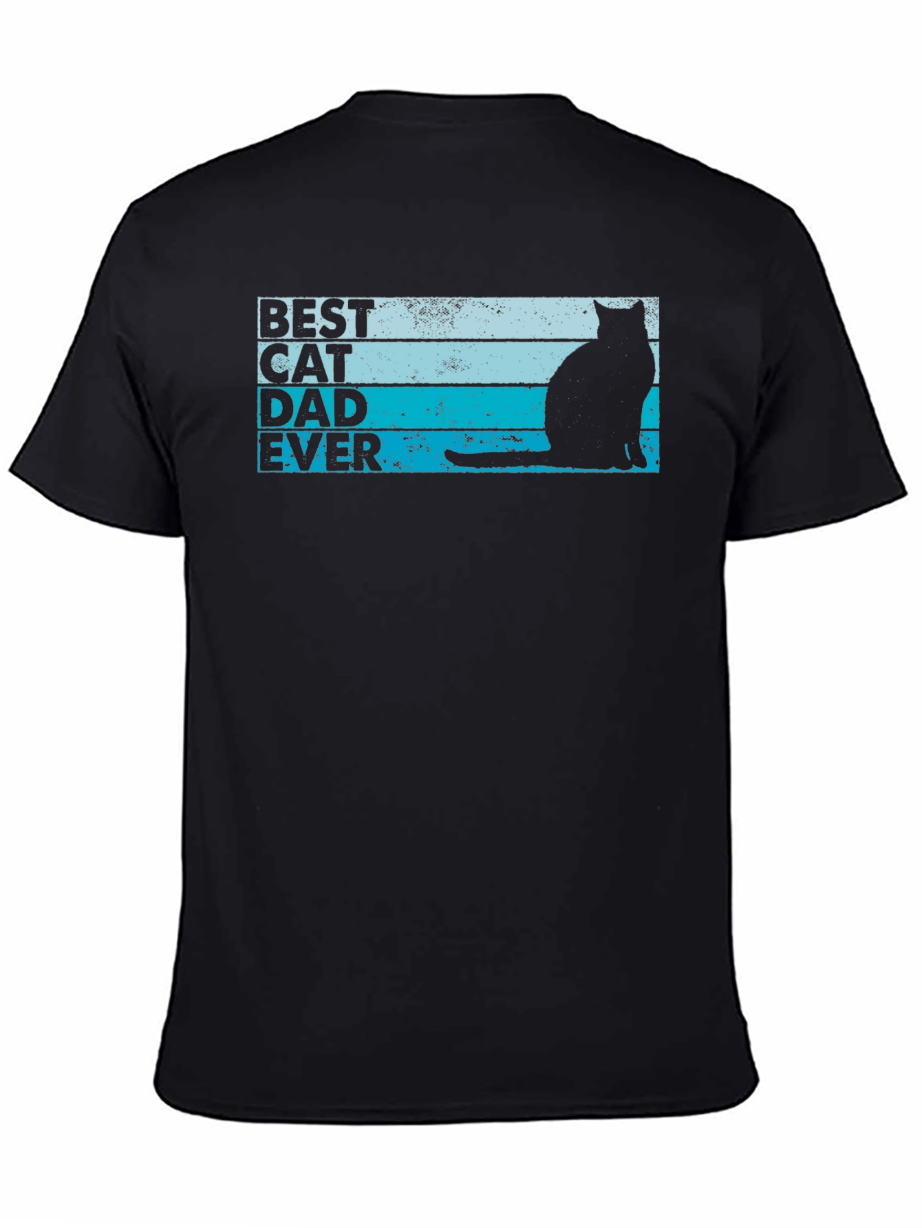 Best Cat Dad Ever Black T-Shirt