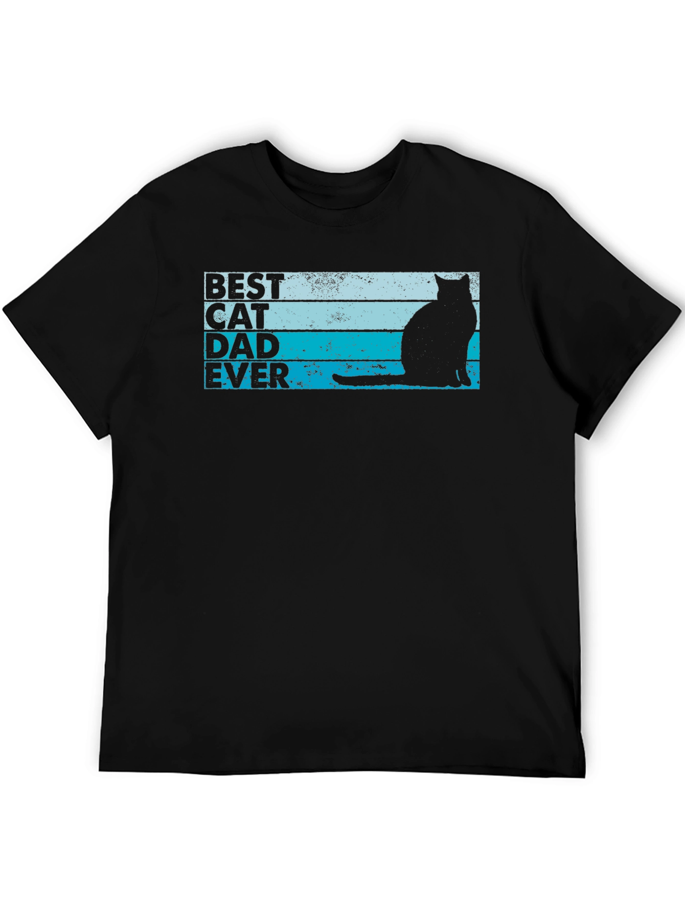 Best Cat Dad Ever Black T-Shirt