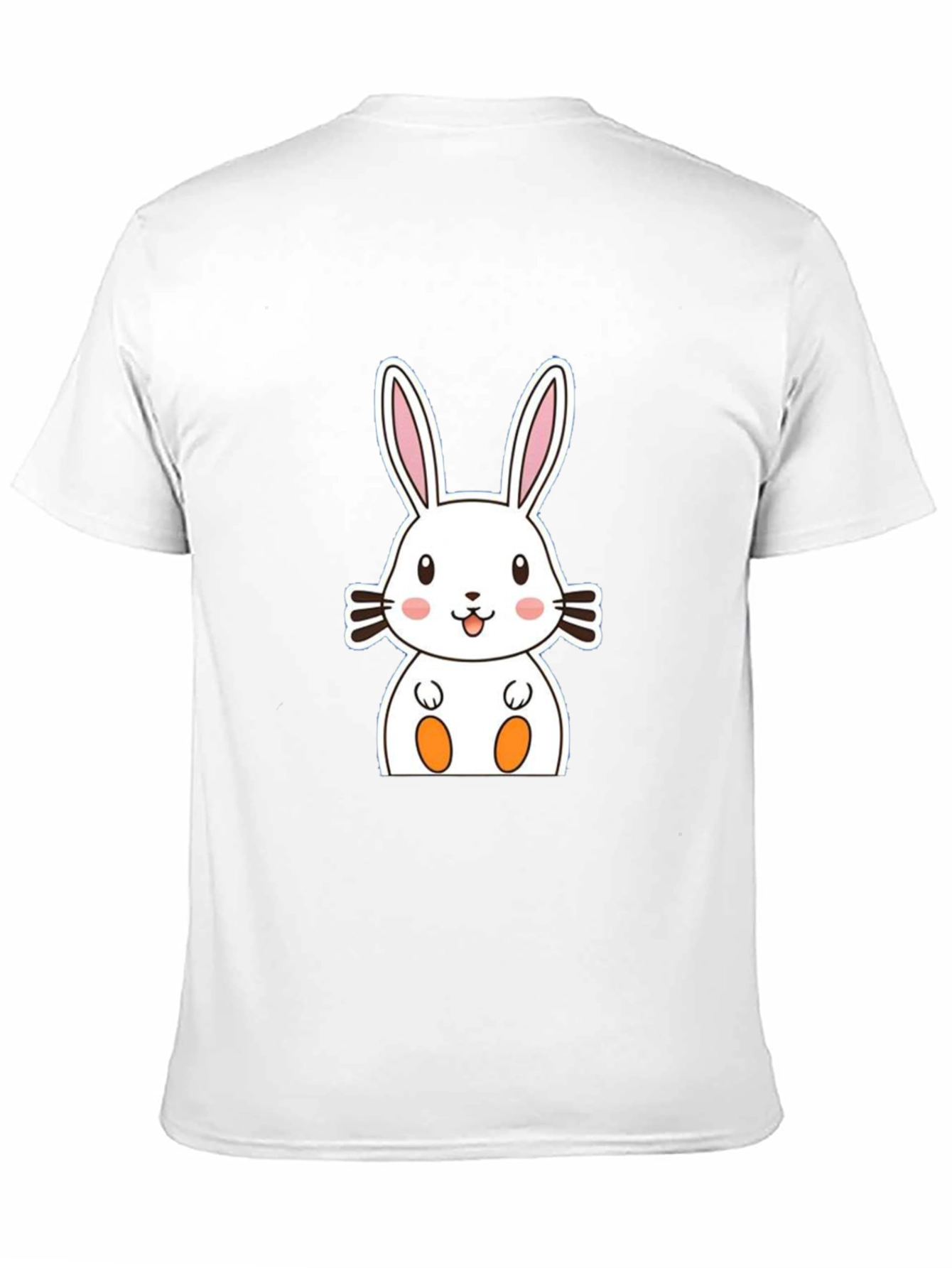 Cute Bunny Graphic Tee - Black Cotton Comfort