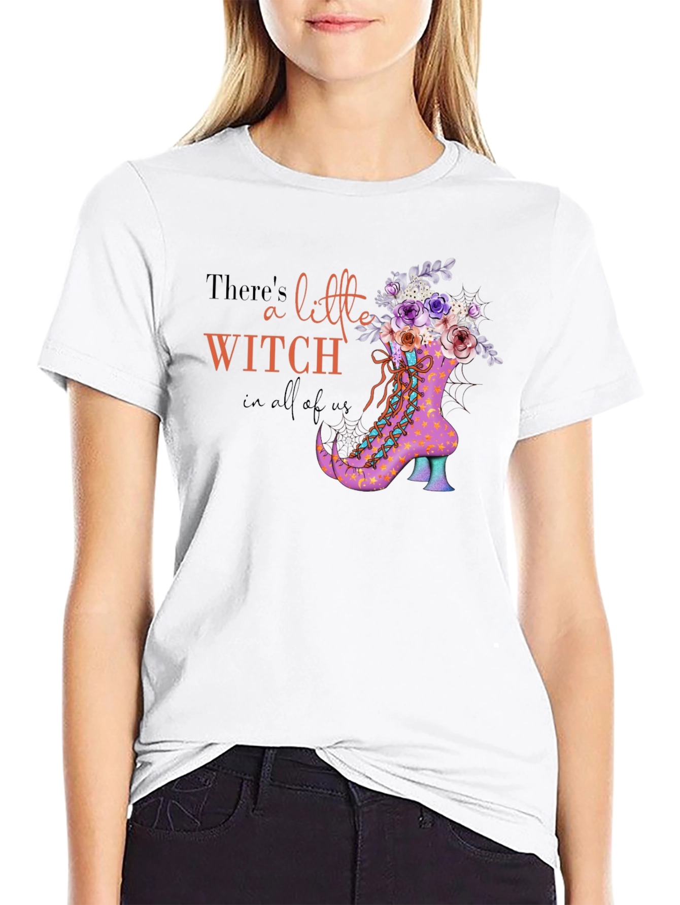 Witch Boot Halloween T-Shirt