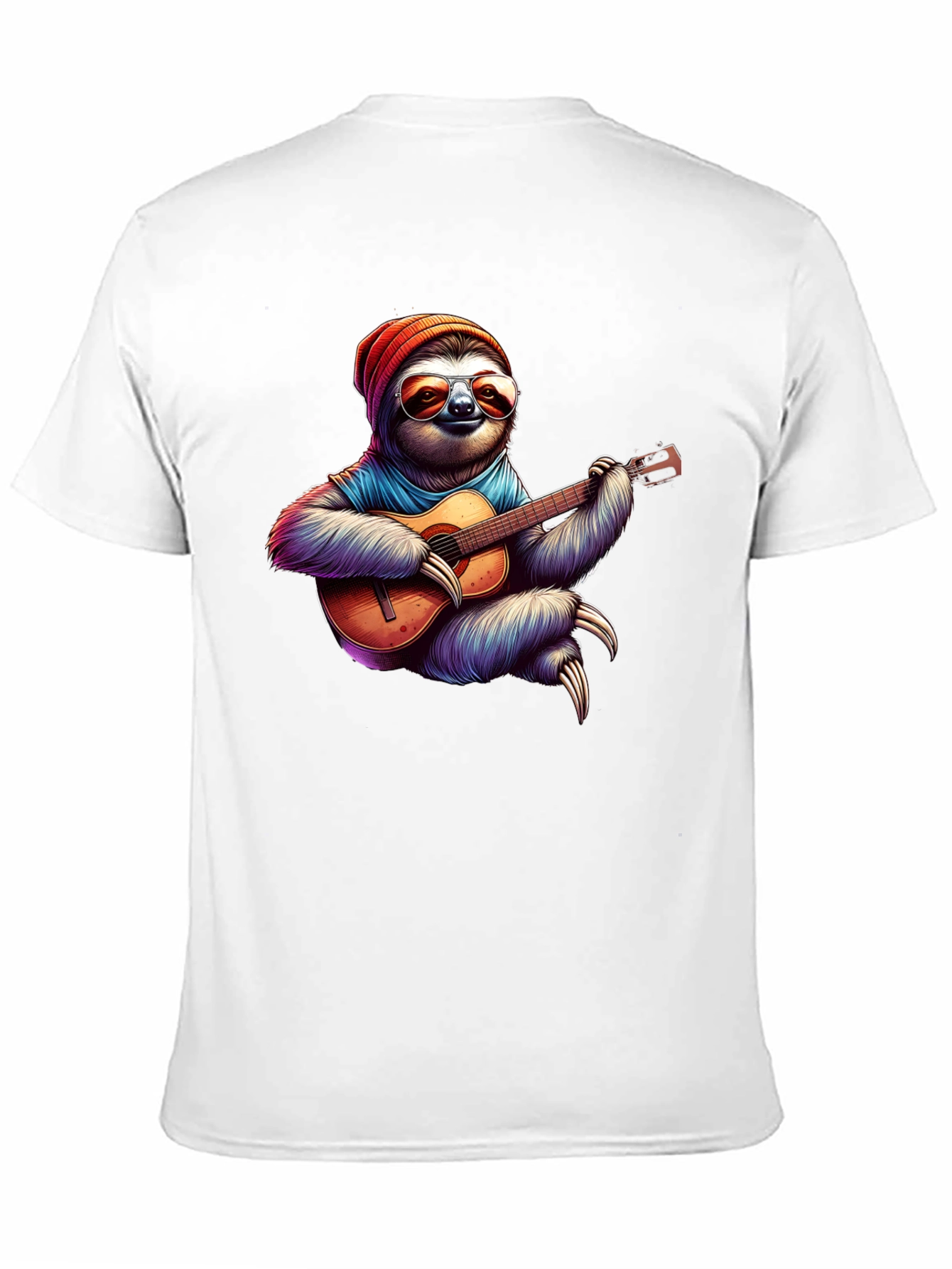 Sloth Guitarist Graphic Tee - Cool Music Lover Shirt