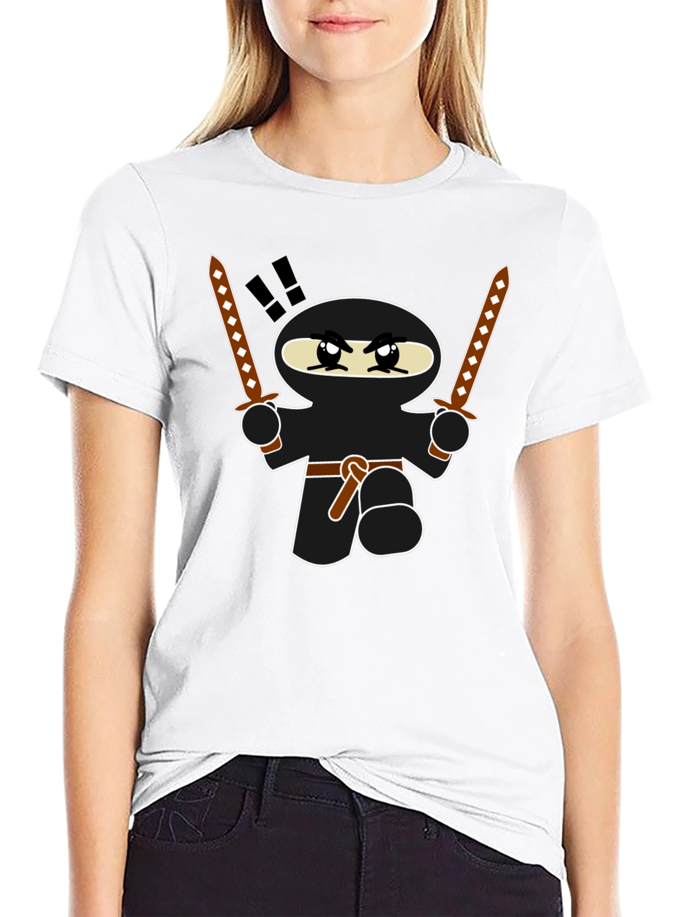 Ninja Graphic T-Shirt - Funny Cartoon Warrior Tee