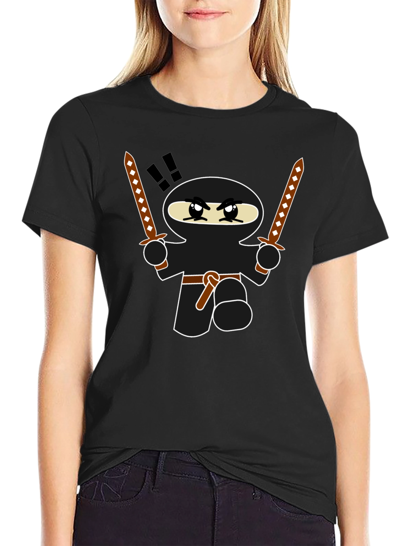 Ninja Graphic T-Shirt - Funny Cartoon Warrior Tee