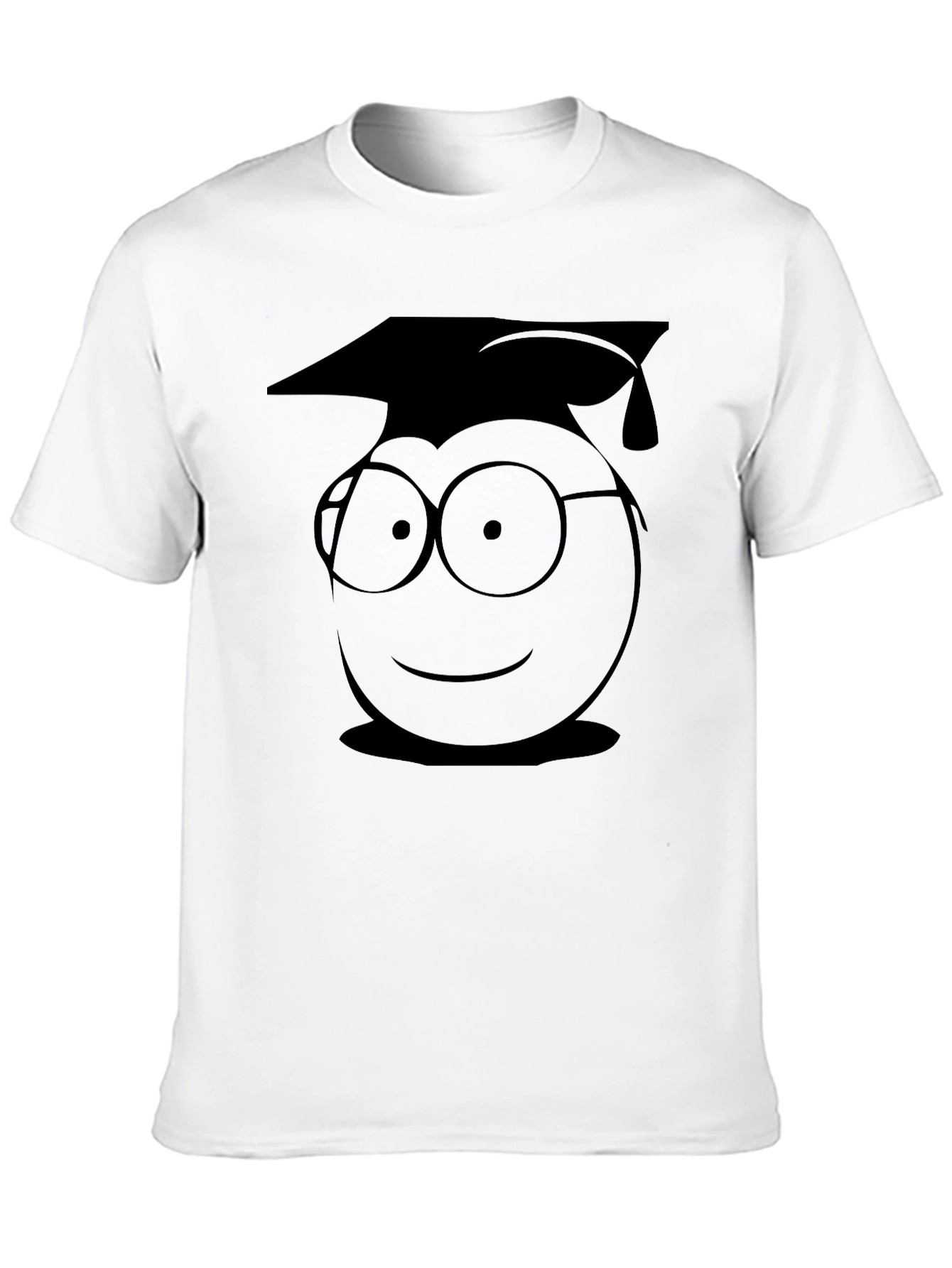 Graduation Emoji T-Shirt - Stylish Black Cotton Tee