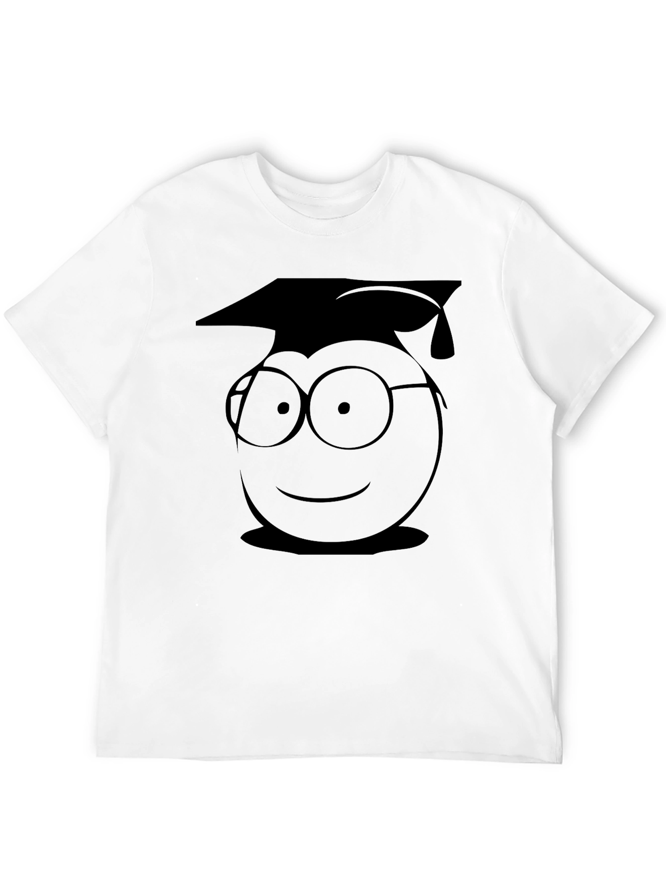 Graduation Emoji T-Shirt - Stylish Black Cotton Tee