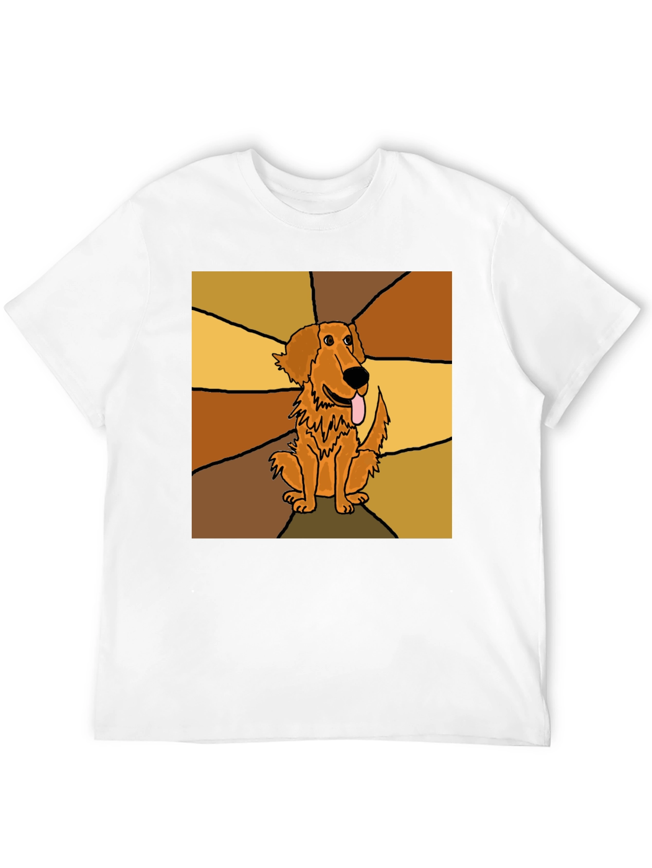 Dog Graphic Print Black T-Shirt
