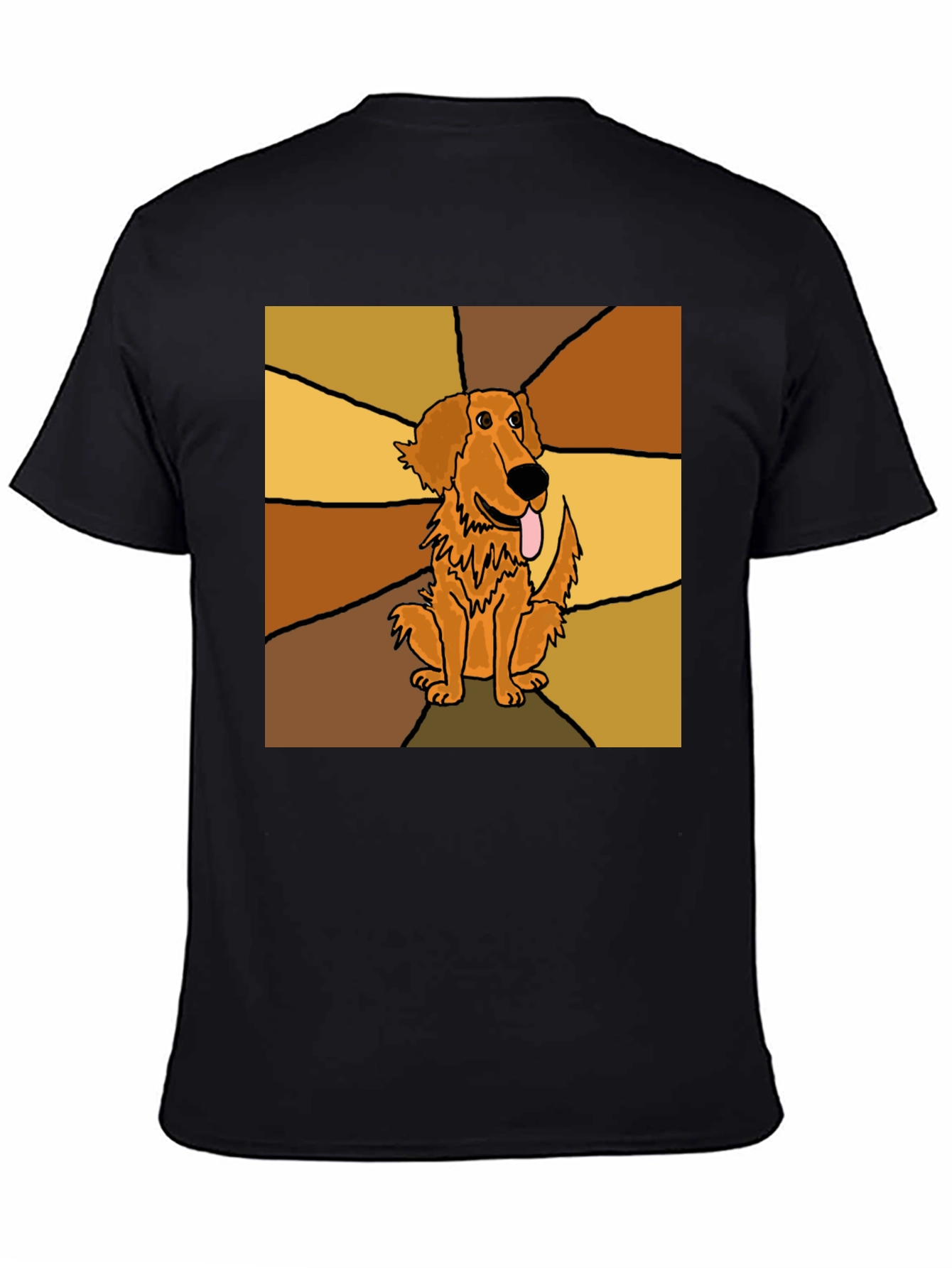 Dog Graphic Print Black T-Shirt