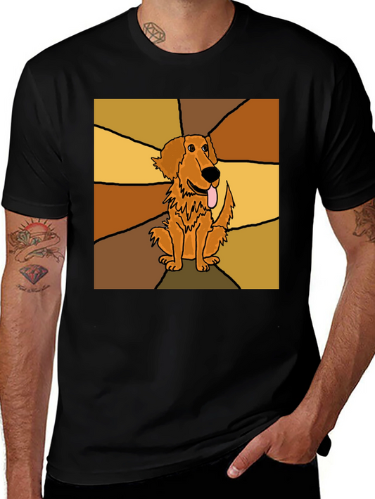 Dog Graphic Print Black T-Shirt