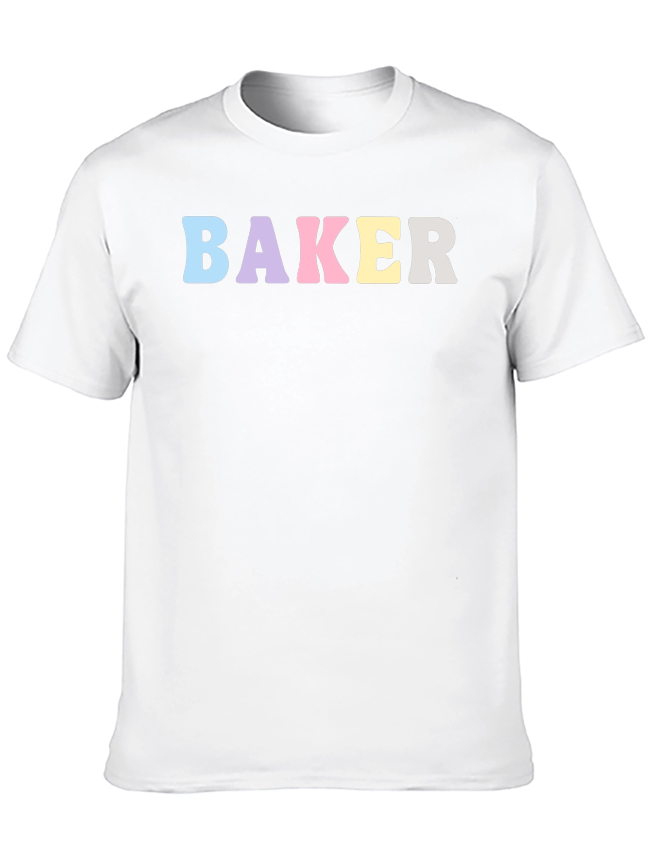 Pastel Baker T-Shirt - Black Cotton Crew Neck