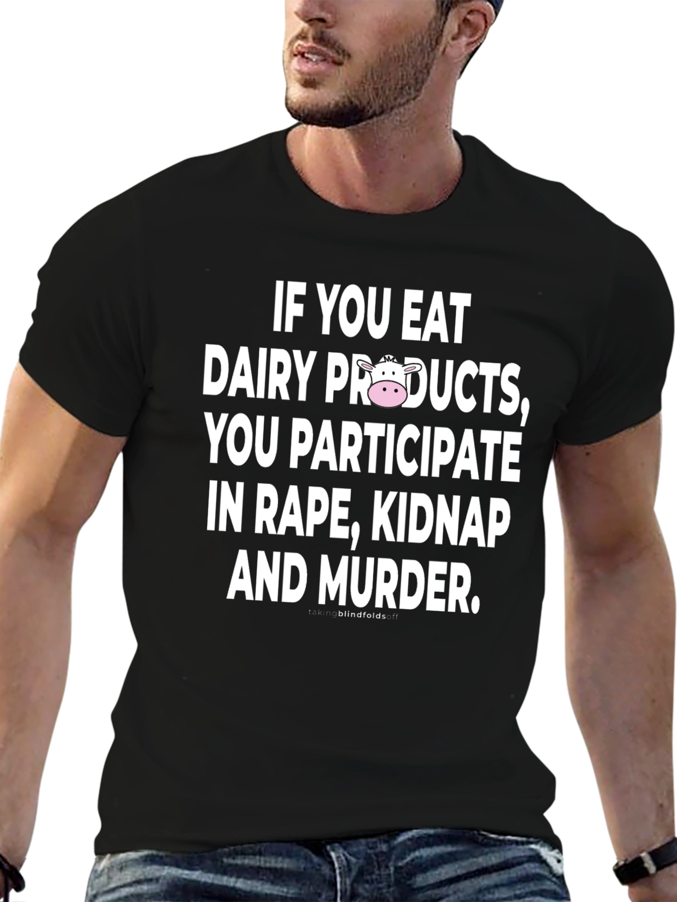 Vegan Anti-Dairy Protest Slogan T-Shirt