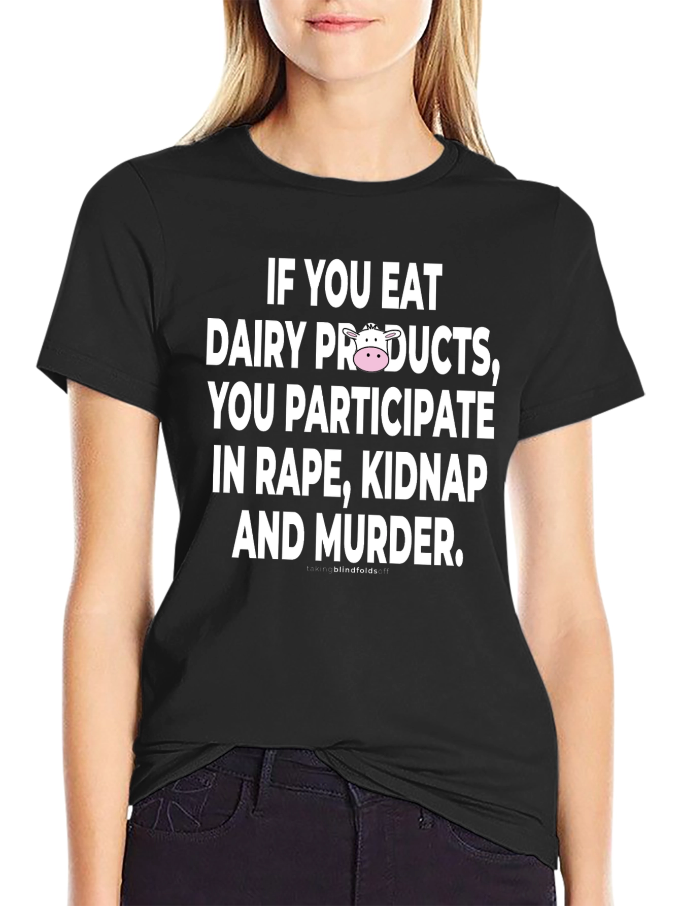 Vegan Anti-Dairy Protest Slogan T-Shirt
