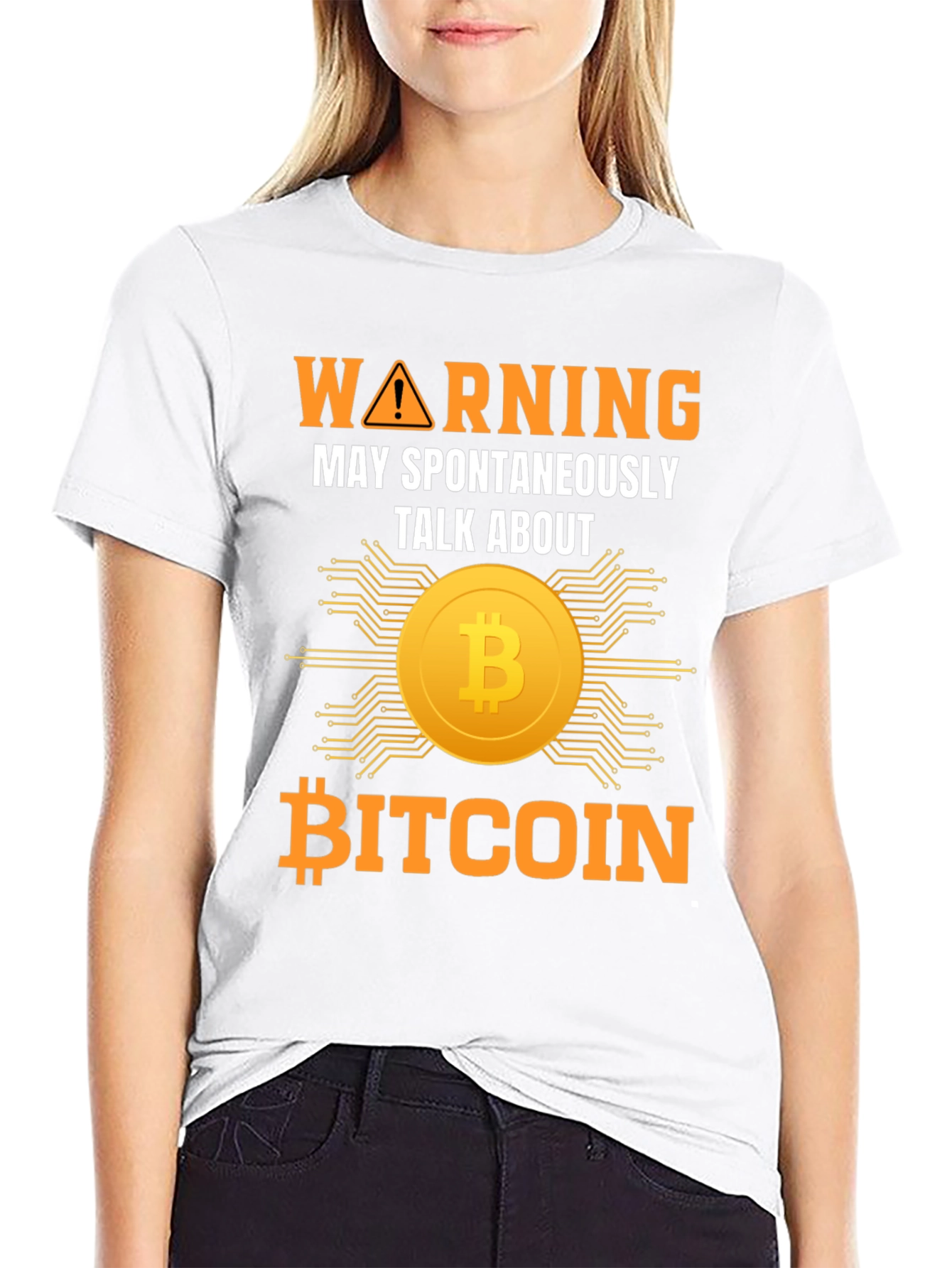 Bitcoin Warning T-Shirt - Talk About Crypto Tee