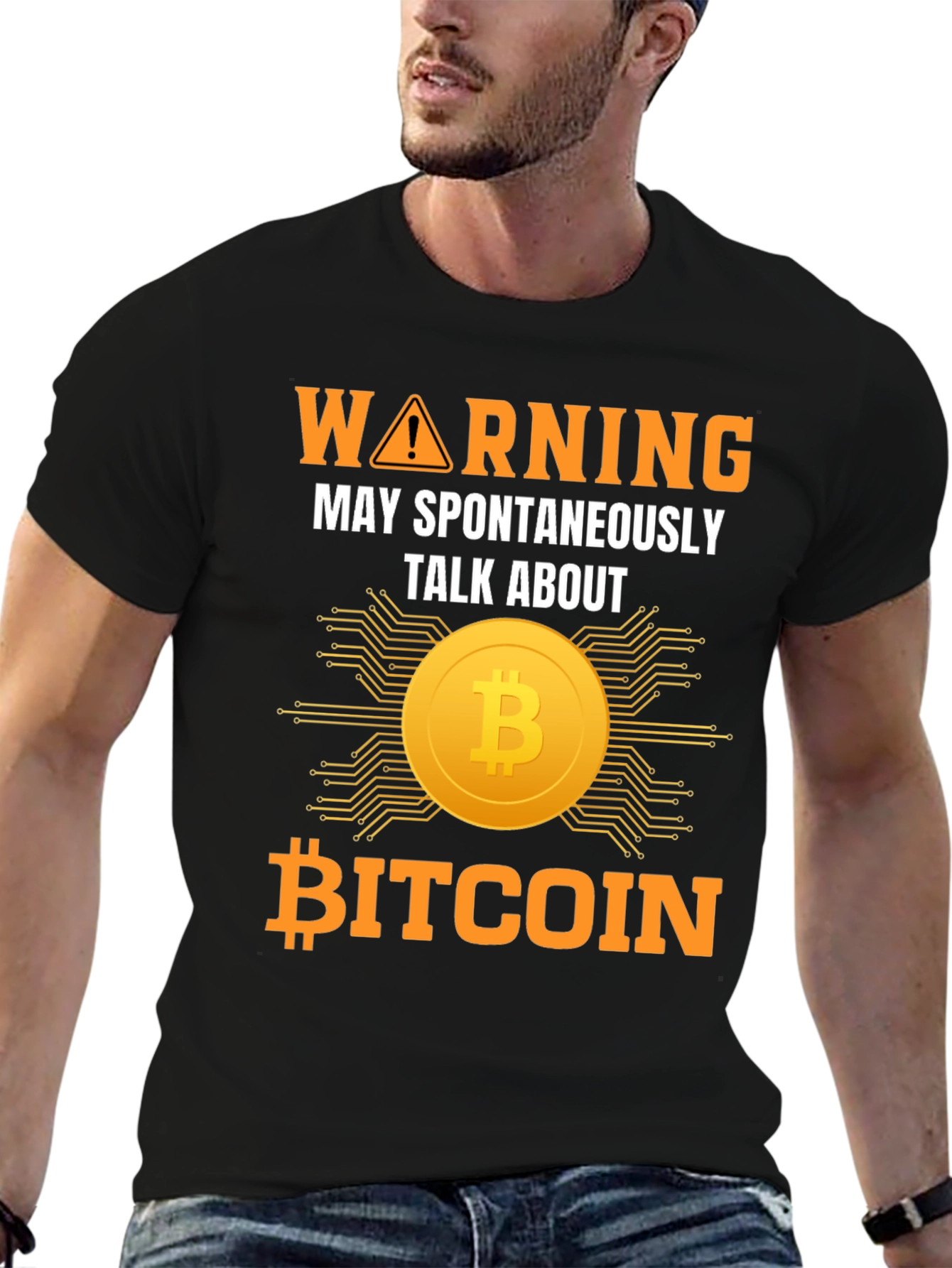Bitcoin Warning T-Shirt - Talk About Crypto Tee