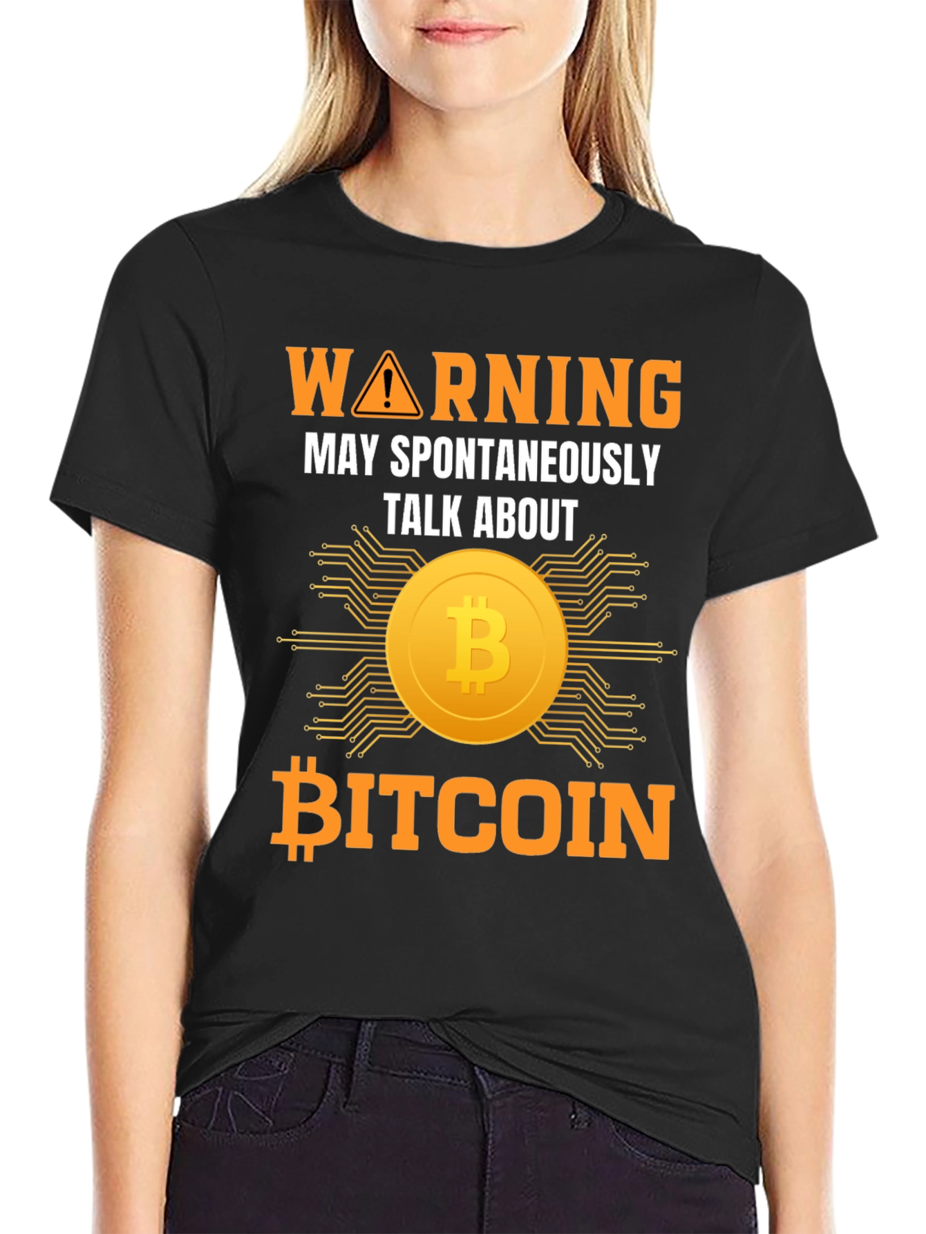 Bitcoin Warning T-Shirt - Talk About Crypto Tee