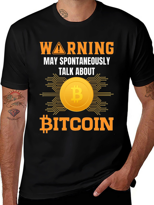 Bitcoin Warning T-Shirt - Talk About Crypto Tee