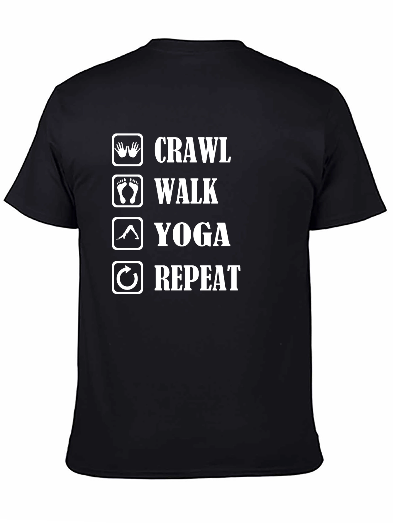 Crawl Walk Yoga Repeat Graphic T-Shirt
