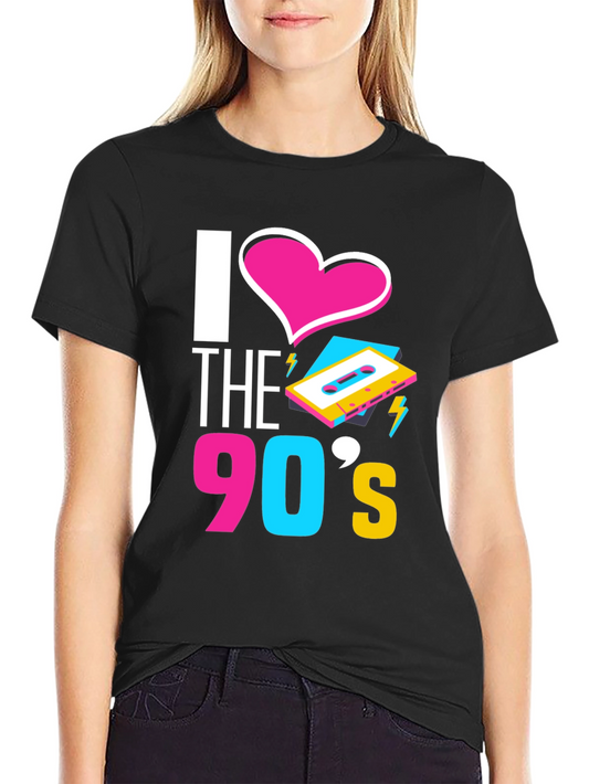 I Love the 90s T-Shirt Retro Cassette Graphic Tee