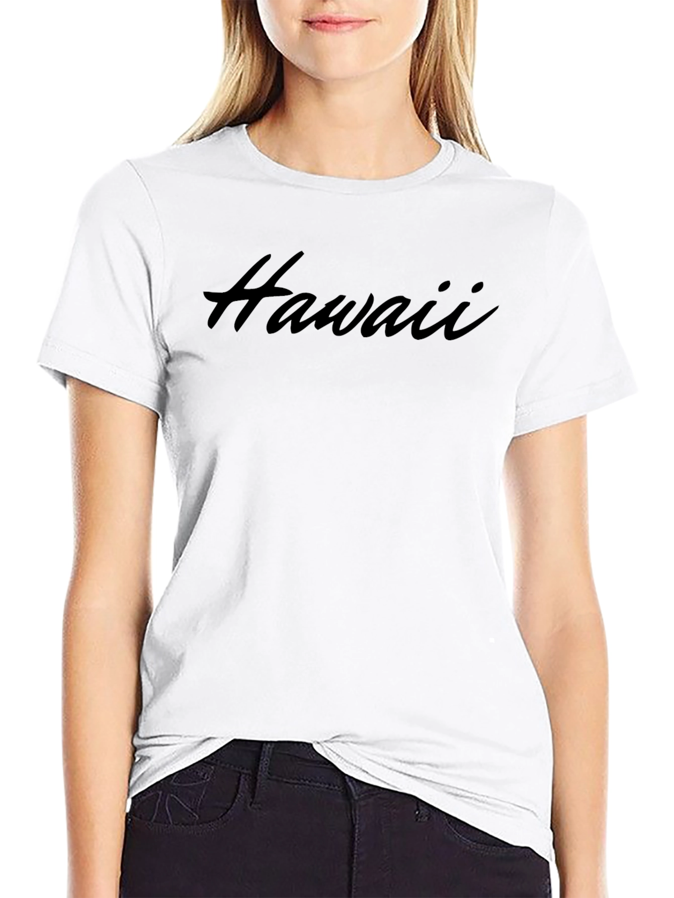 Hawaii Script Black T-Shirt