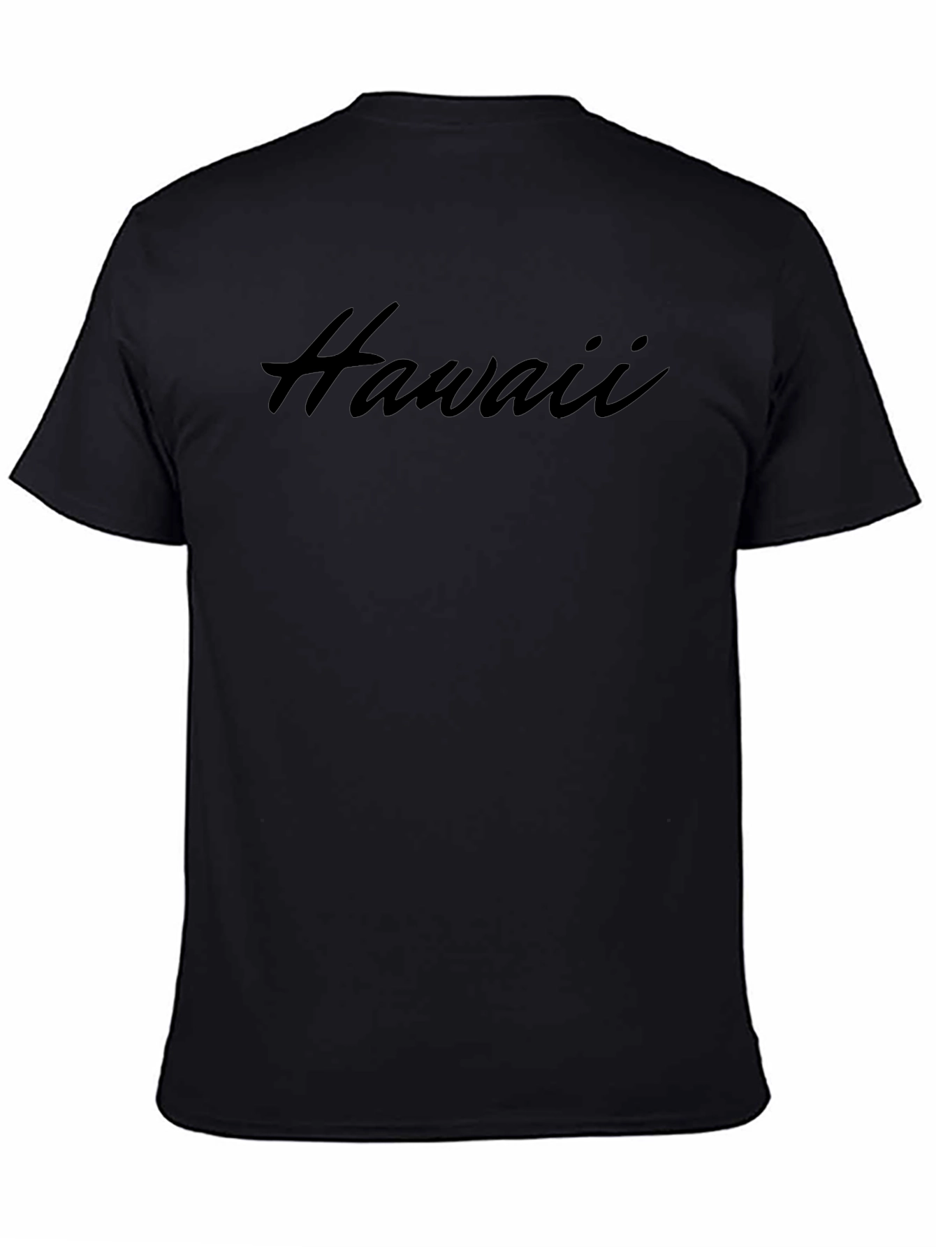 Hawaii Script Black T-Shirt