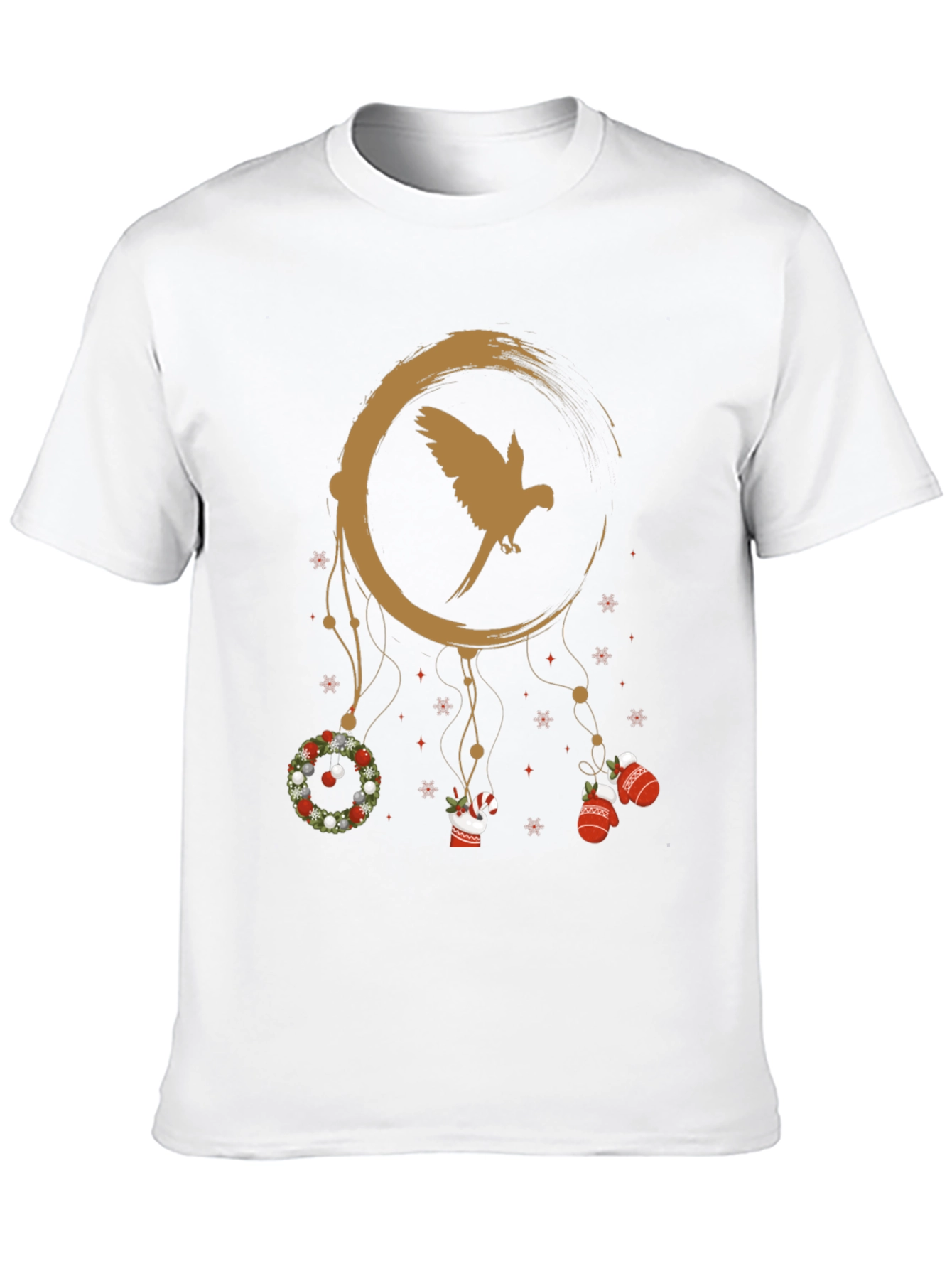 Festive Parrot Dreamcatcher Graphic Tee