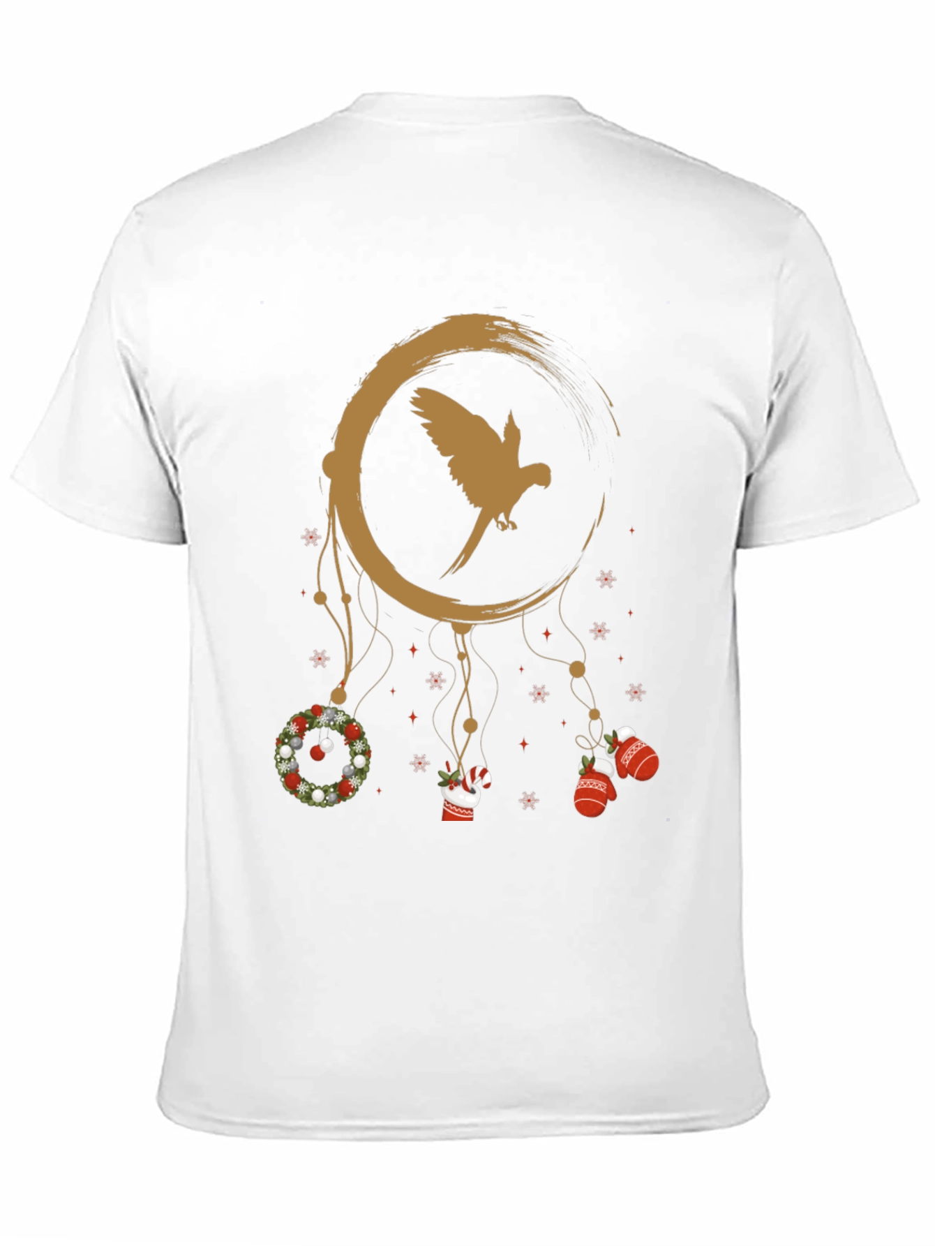 Festive Parrot Dreamcatcher Graphic Tee