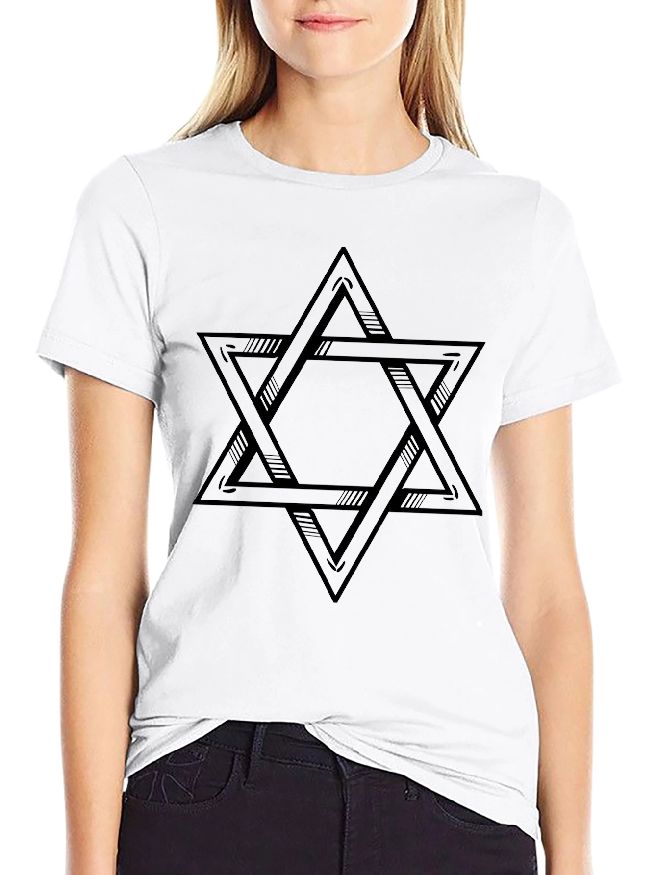 Star of David Graphic Black T-Shirt