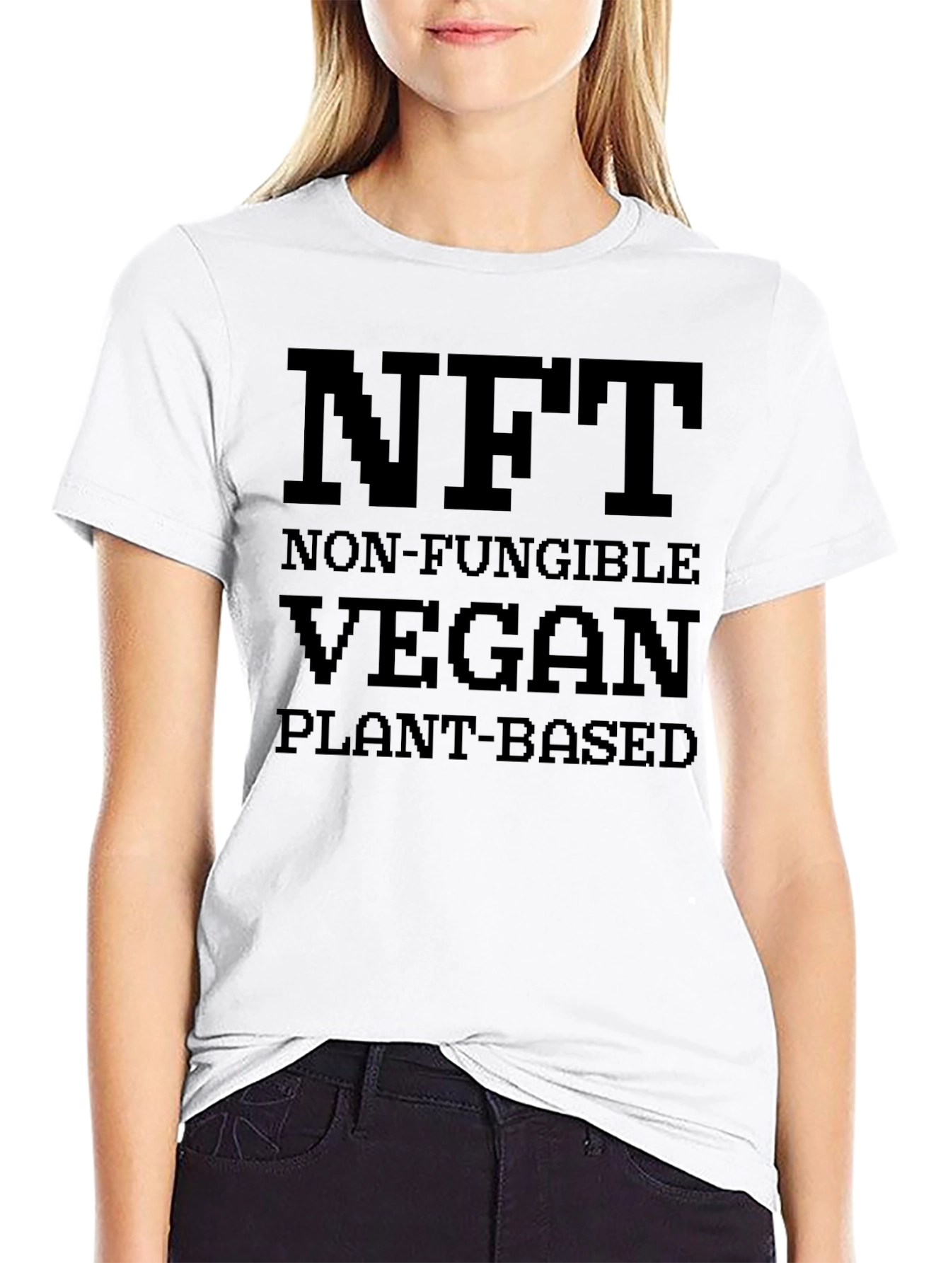 NFT Vegan Plant-Based Black T-Shirt