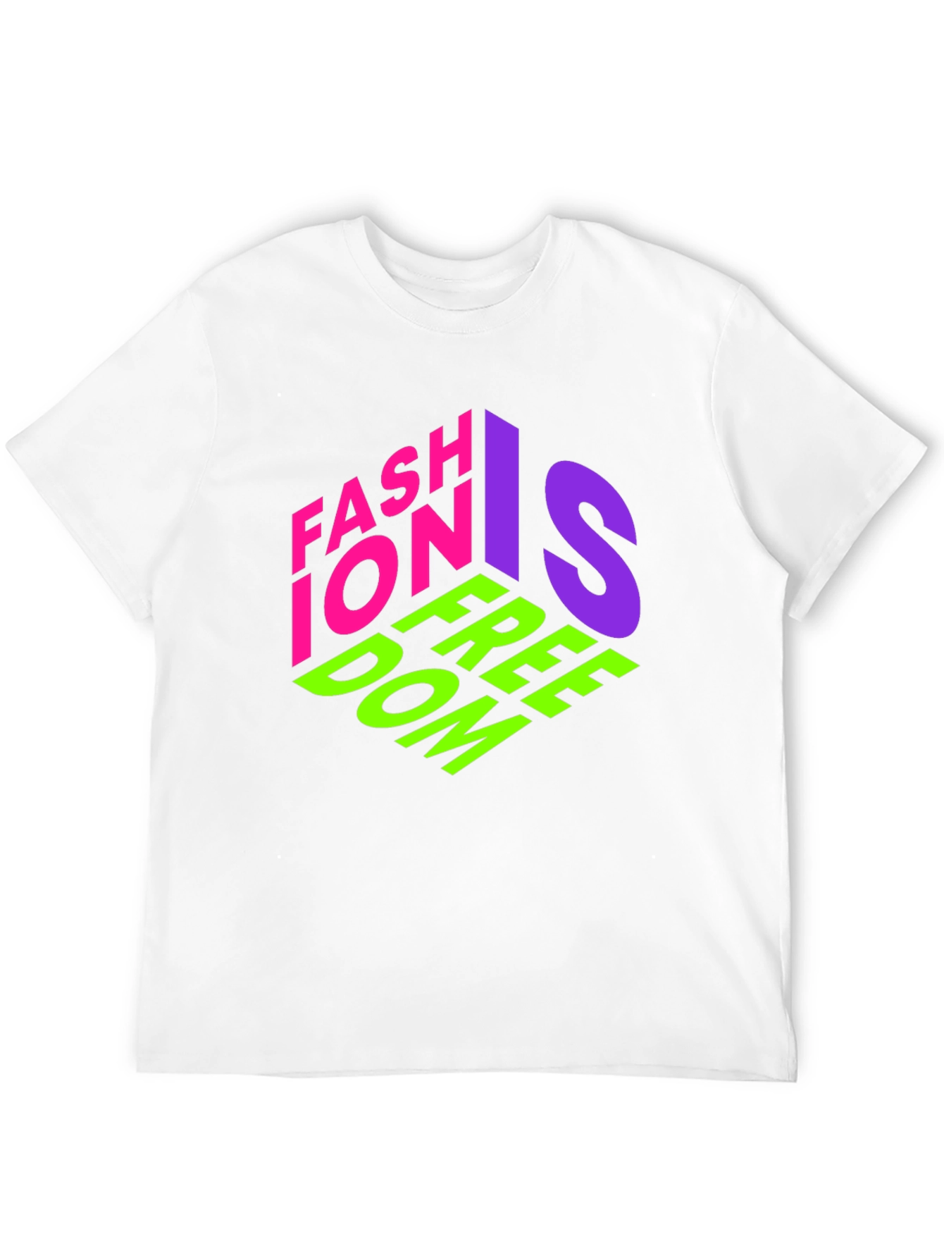 Fashion is Freedom Graphic Tee - Stylish Black T-Shirt